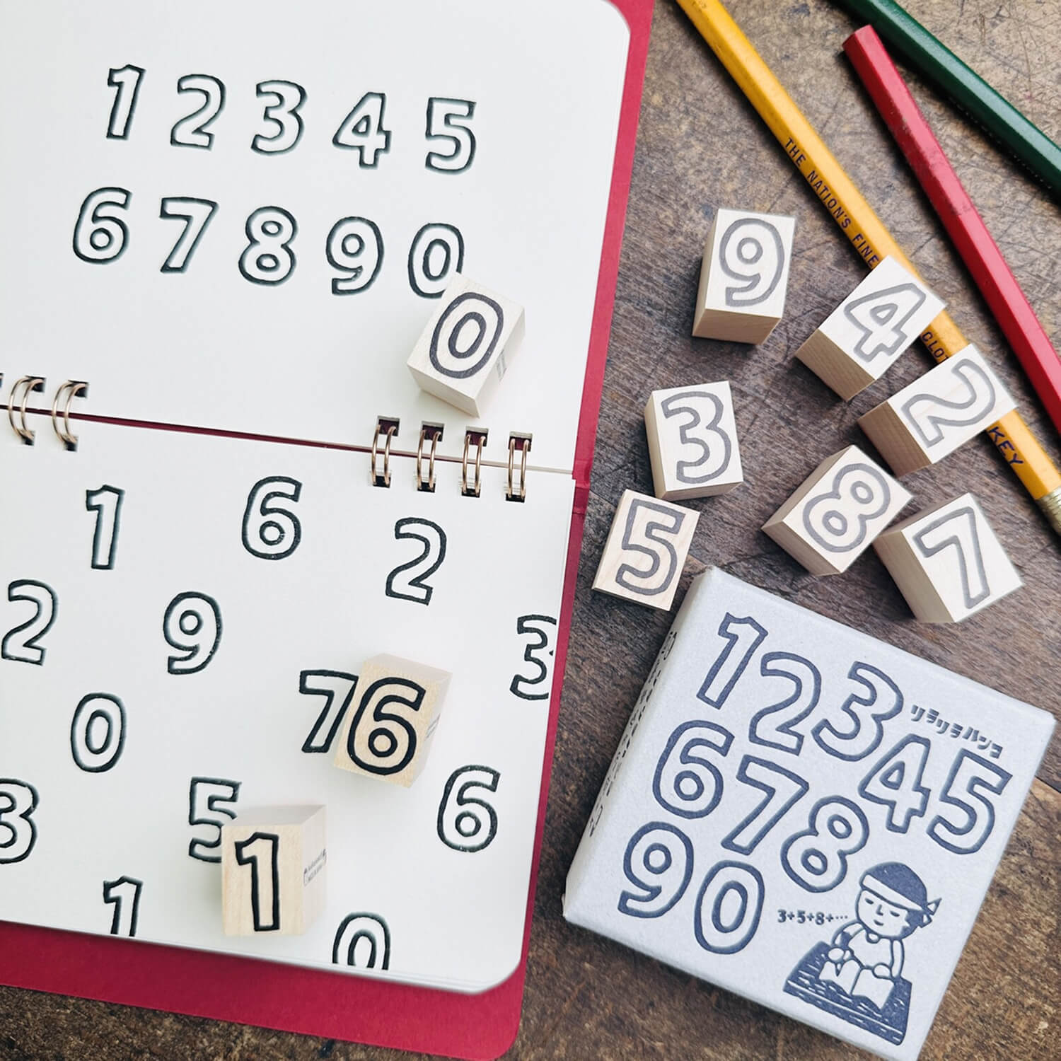 Rira Rira Number Stamp Set – White-Out Rira Numbers