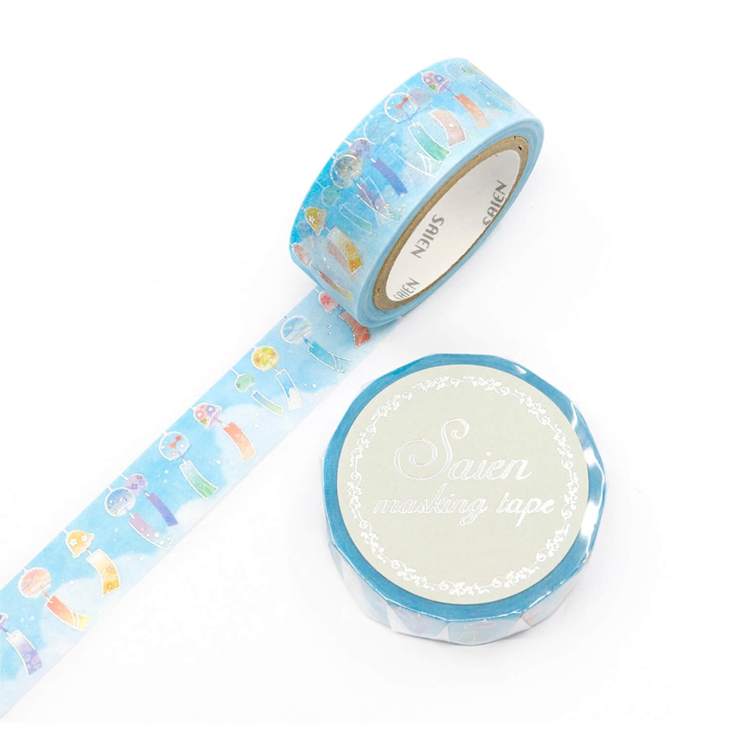 Saien Gold Foil Washi Tape - Wind Chimes