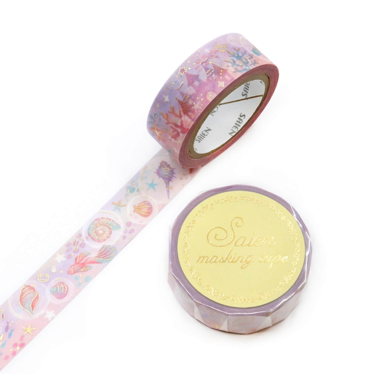 Saien Miki Takei Gold Foil Washi Tape - Marine Utopia