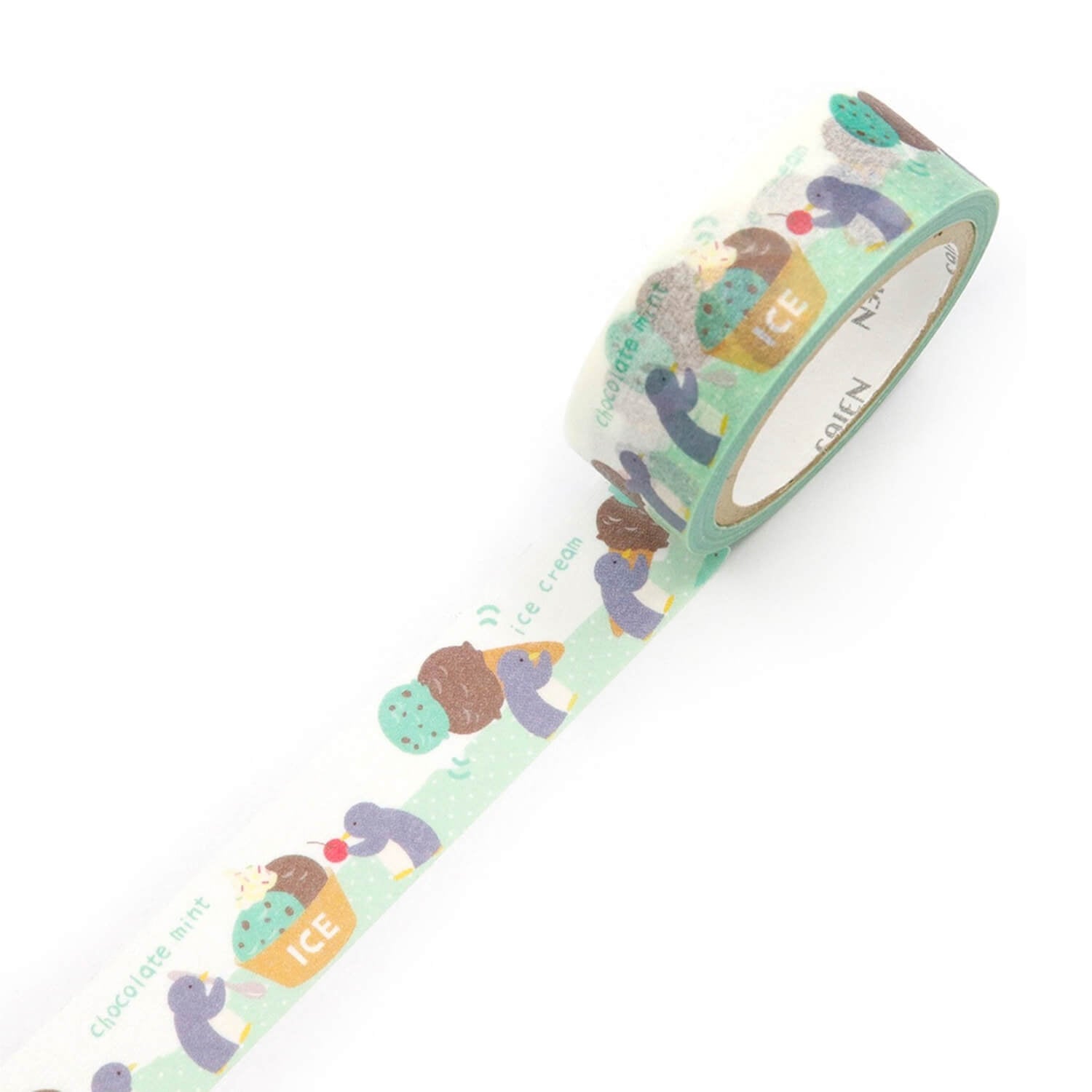 Saien Washi Tape - Penguin Ice Cream