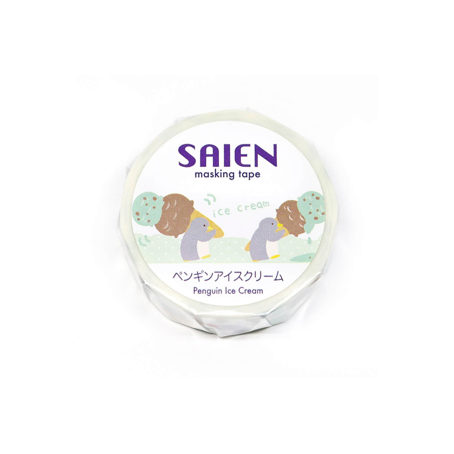Saien Washi Tape - Penguin Ice Cream