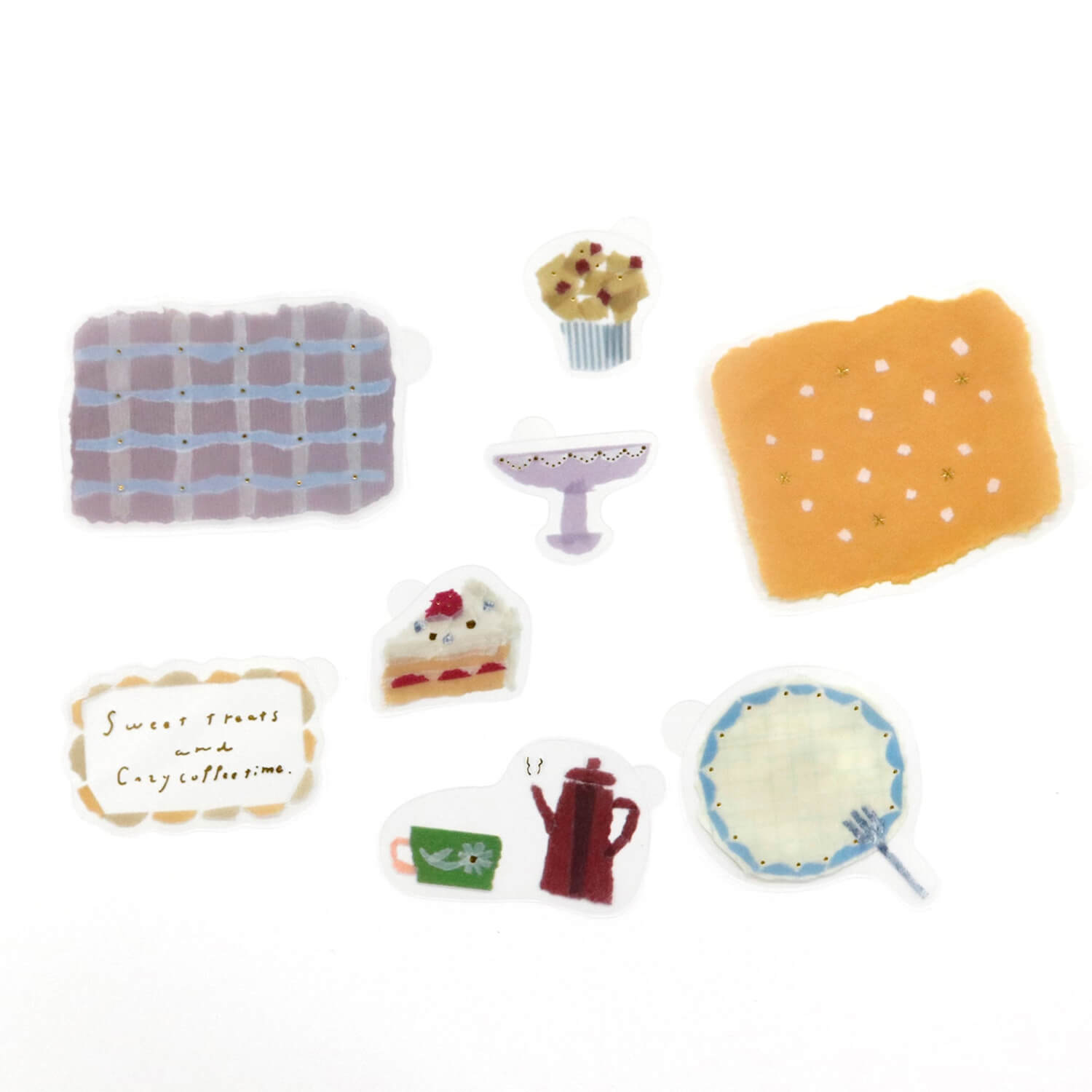 Saien x Miki Tamura Clear Flake Stickers – Cozy Time