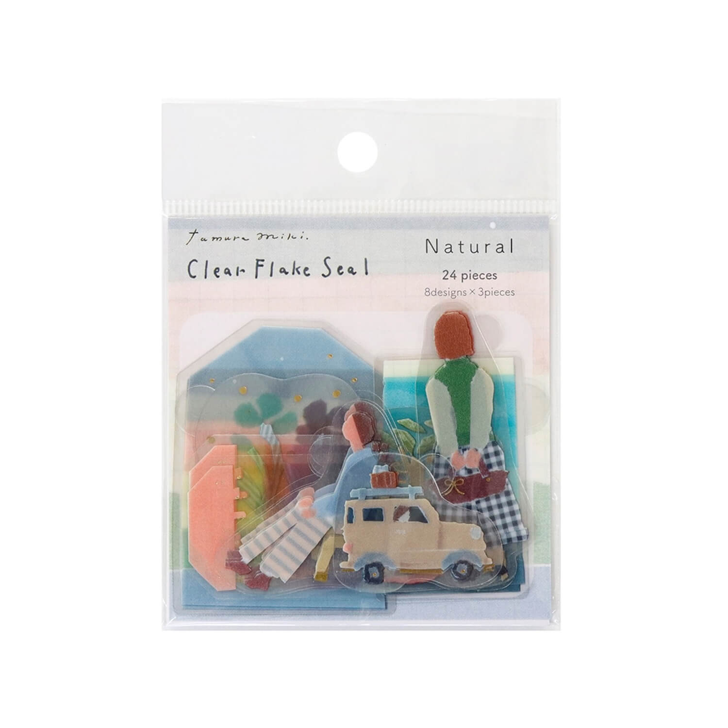 Saien x Miki Tamura Clear Flake Stickers – Natural
