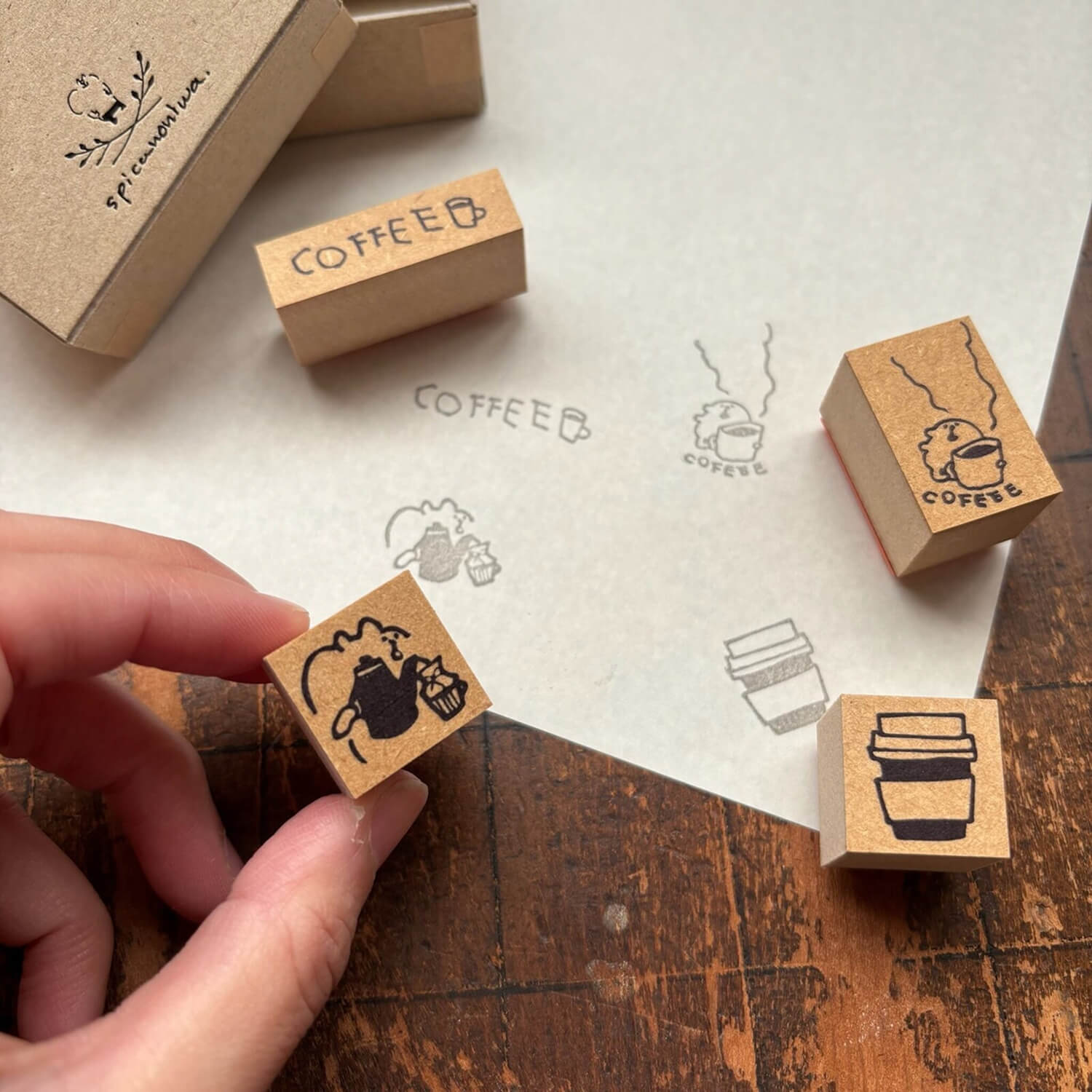 Spica Garden Original Character Coffee Stamp Set