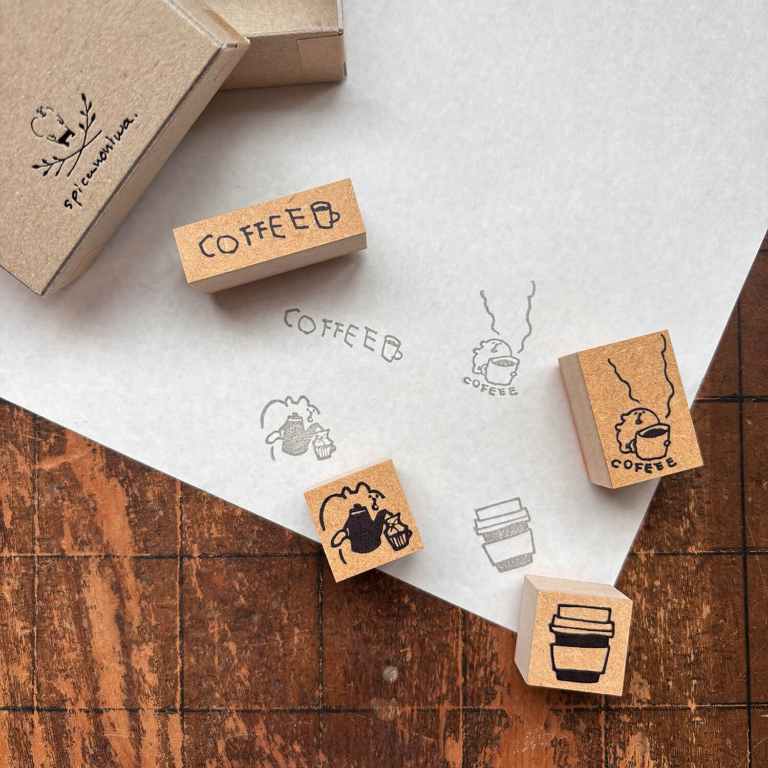 Spica Garden Original Character Coffee Stamp Set