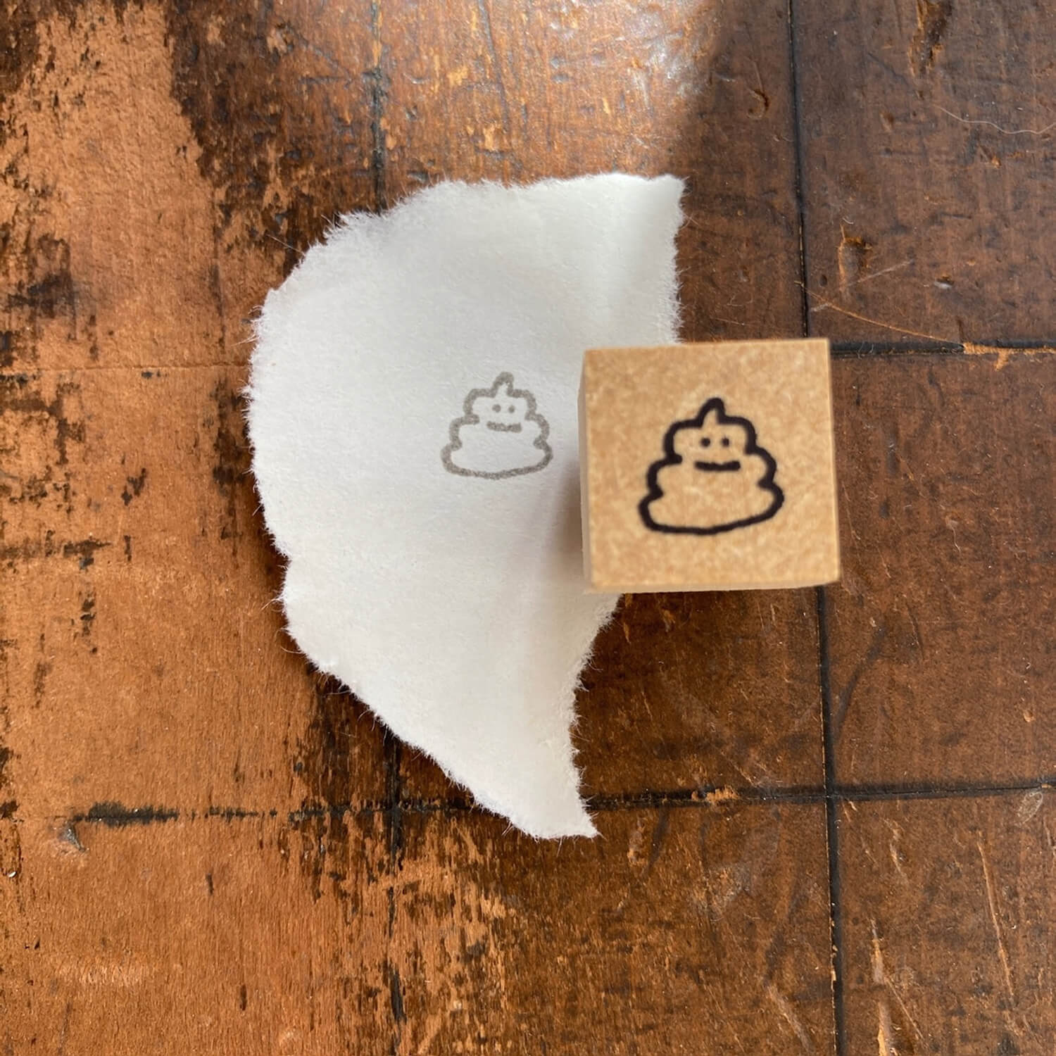 Spica Garden Original Character Mini Wood Mount Stamp – Poop
