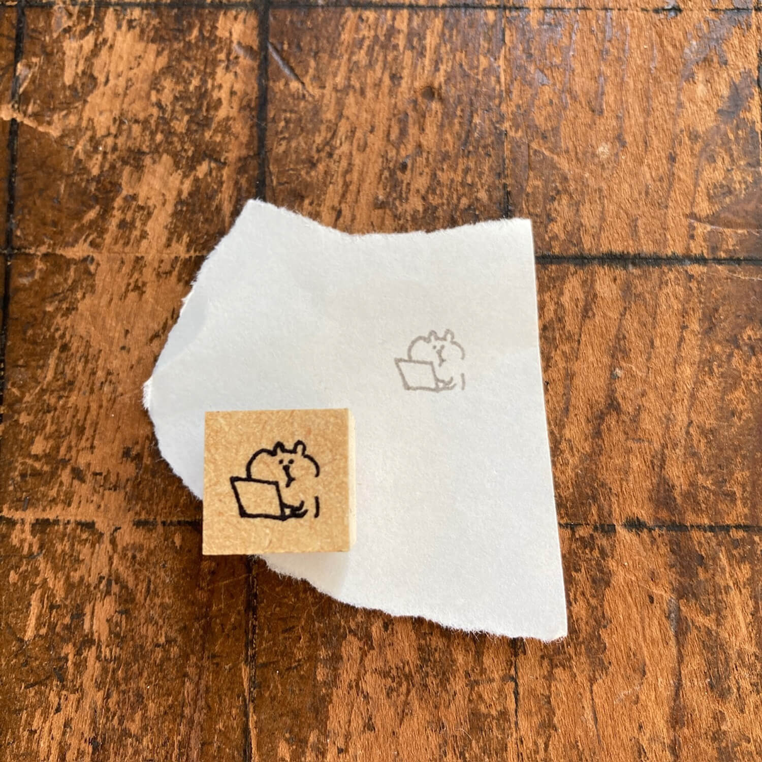 Spica Garden Original Character Mini Wood Mount Stamp – Work