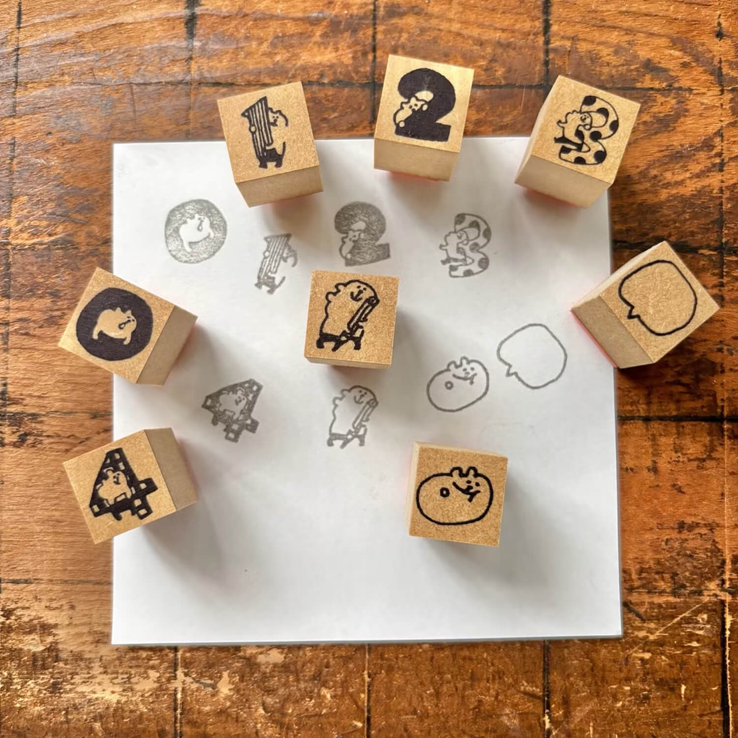 Spica Garden Original Character Wood Mount Stamp Set 0–4