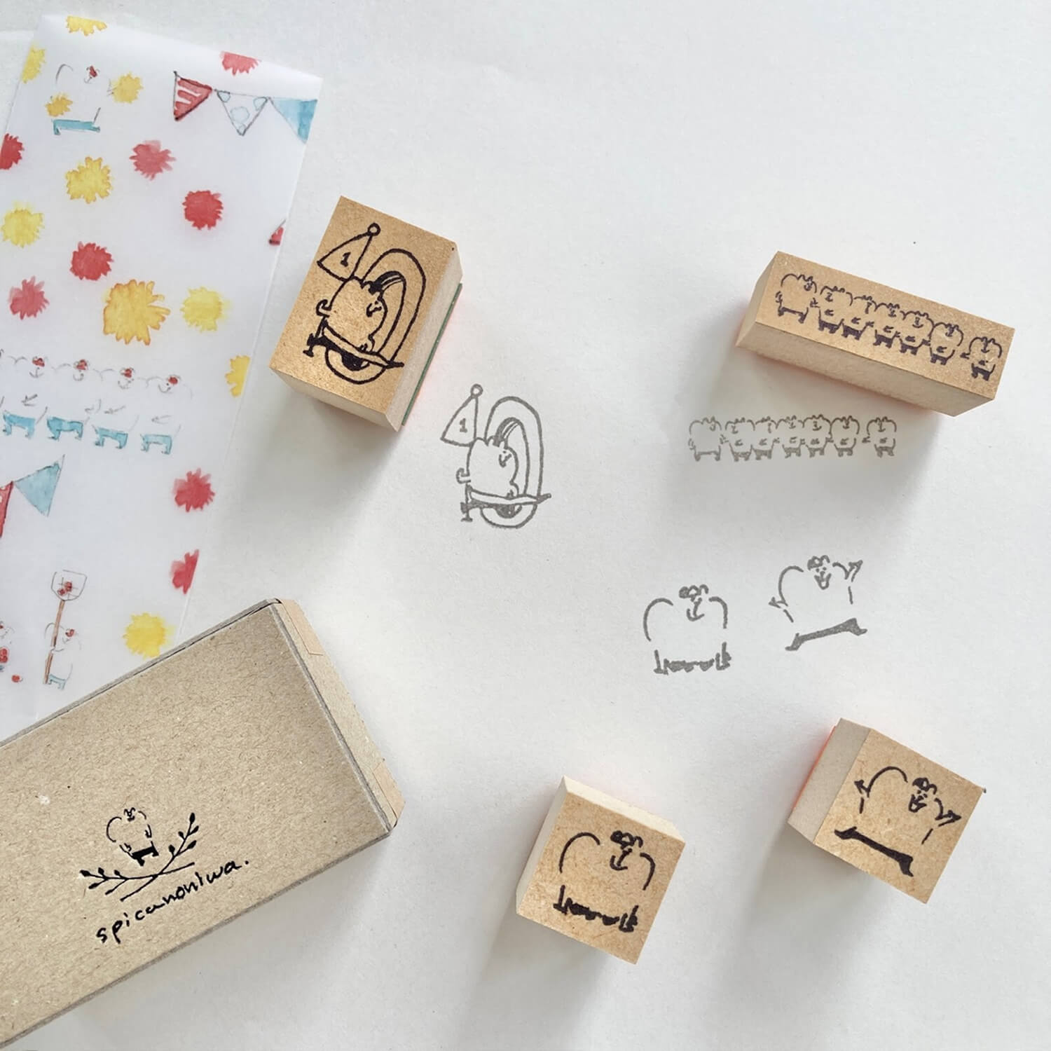 Spica Garden Original Character Wood Mount Stamp Set – October Sports Festival