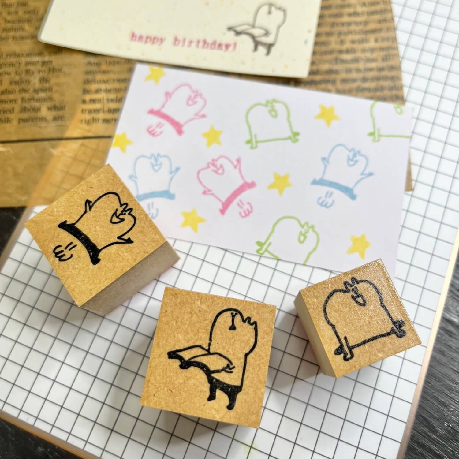Spica Garden Original Character Wood Mount Stamp – Book
