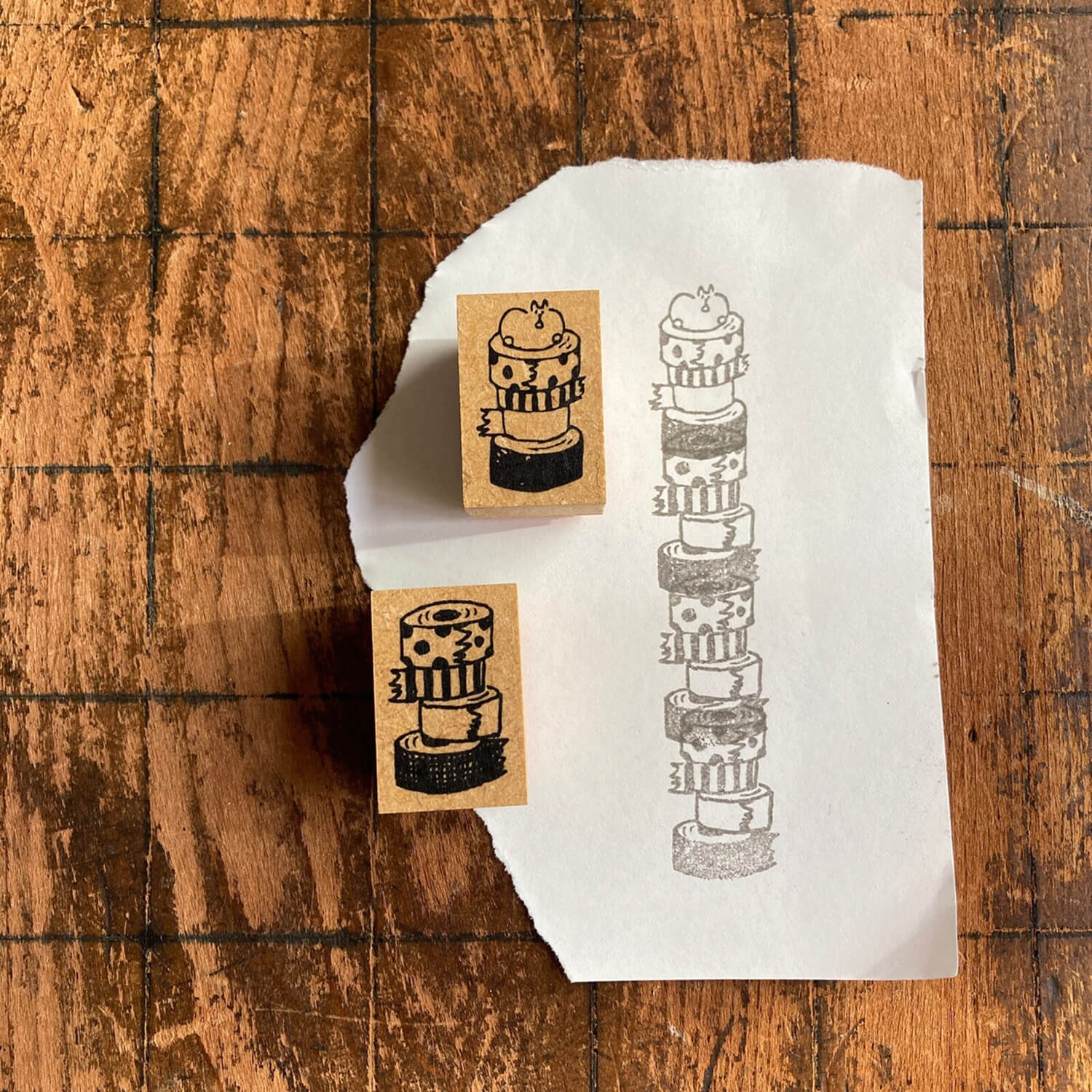 Spica Garden Original Character Wood Mount Stamp – Masking Tape and muu-chan