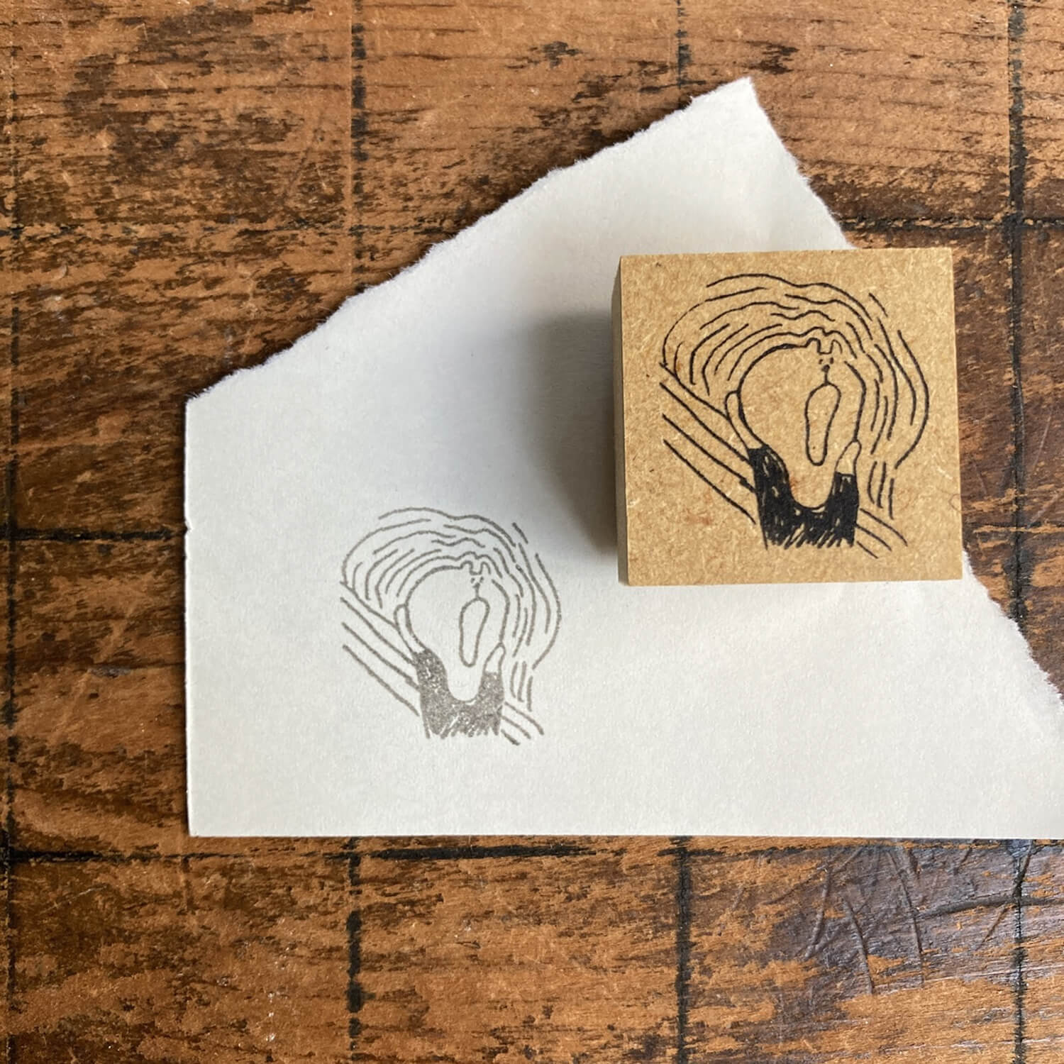 Spica Garden Original Character Wood Mount Stamp – Muu's Scream