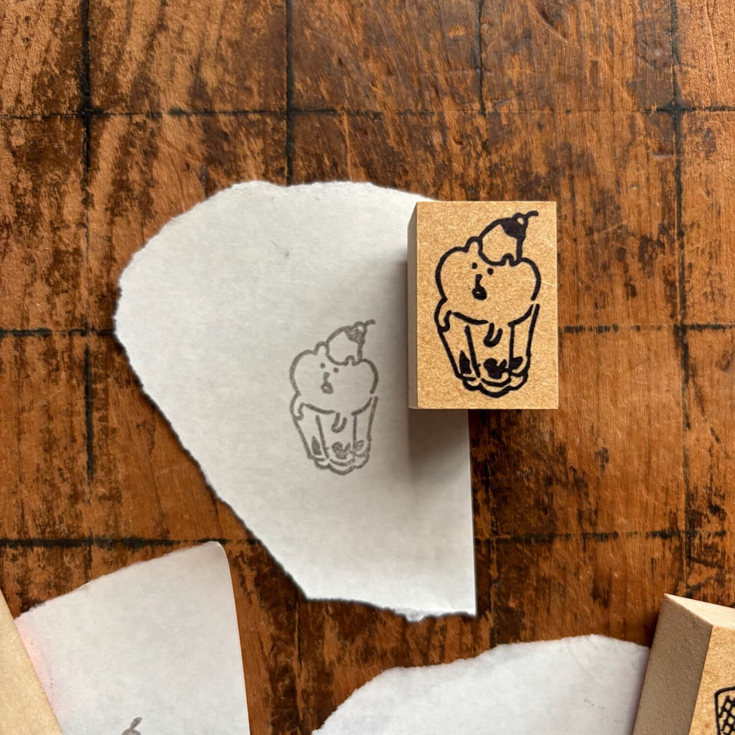 Spica Garden Original Character Wood Mount Stamp – Pudding Cup