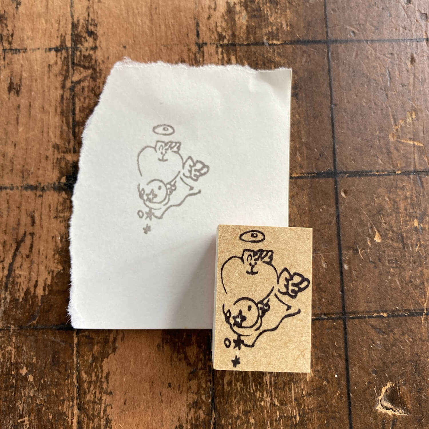 Spica Garden Original Character Wood Mount Stamp – Sprinkling Angel
