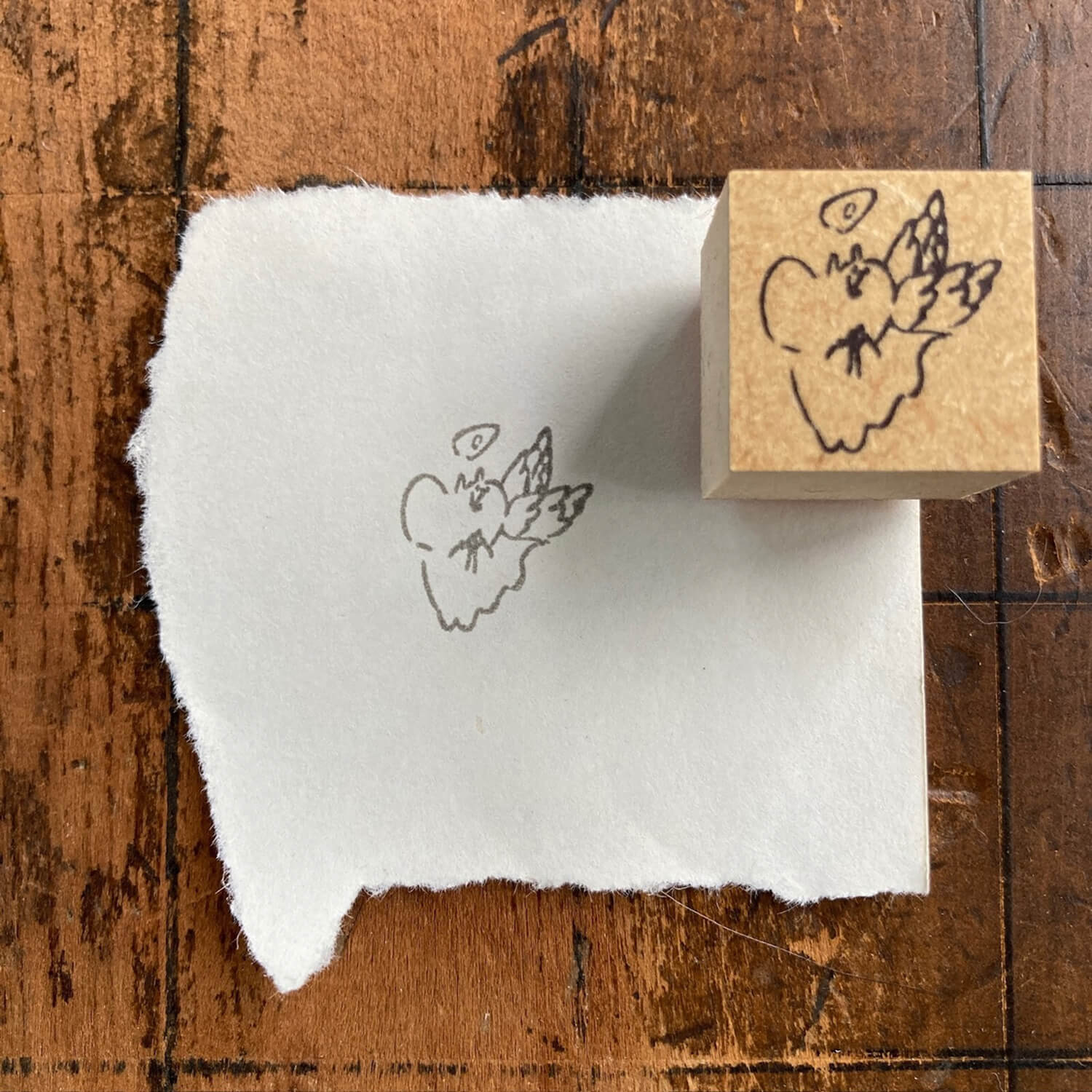 Spica Garden Original Character Wood Mount Stamp – Wishing Angel