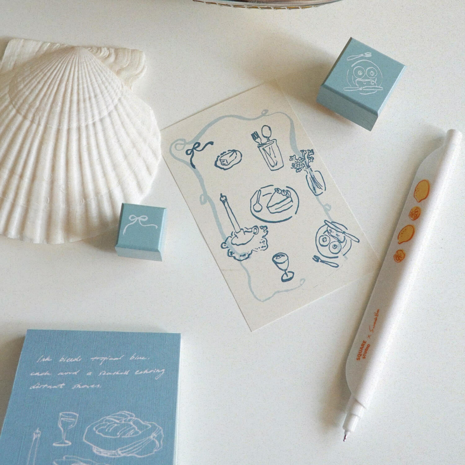 Square Studio Leisure Days Wood Stamp Set (15 Pieces)