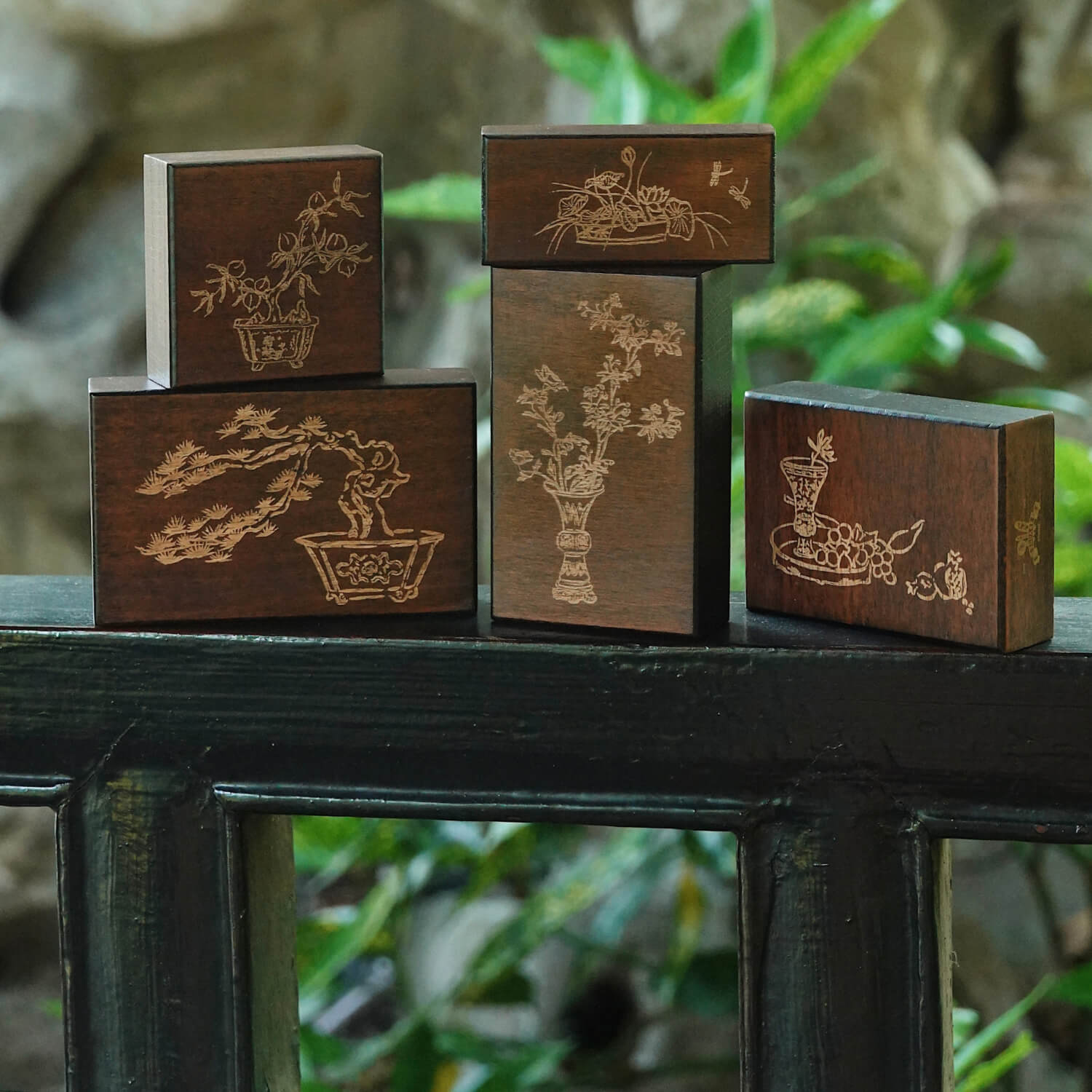 Square Studio Oriental Stamp Set (16 Pieces)
