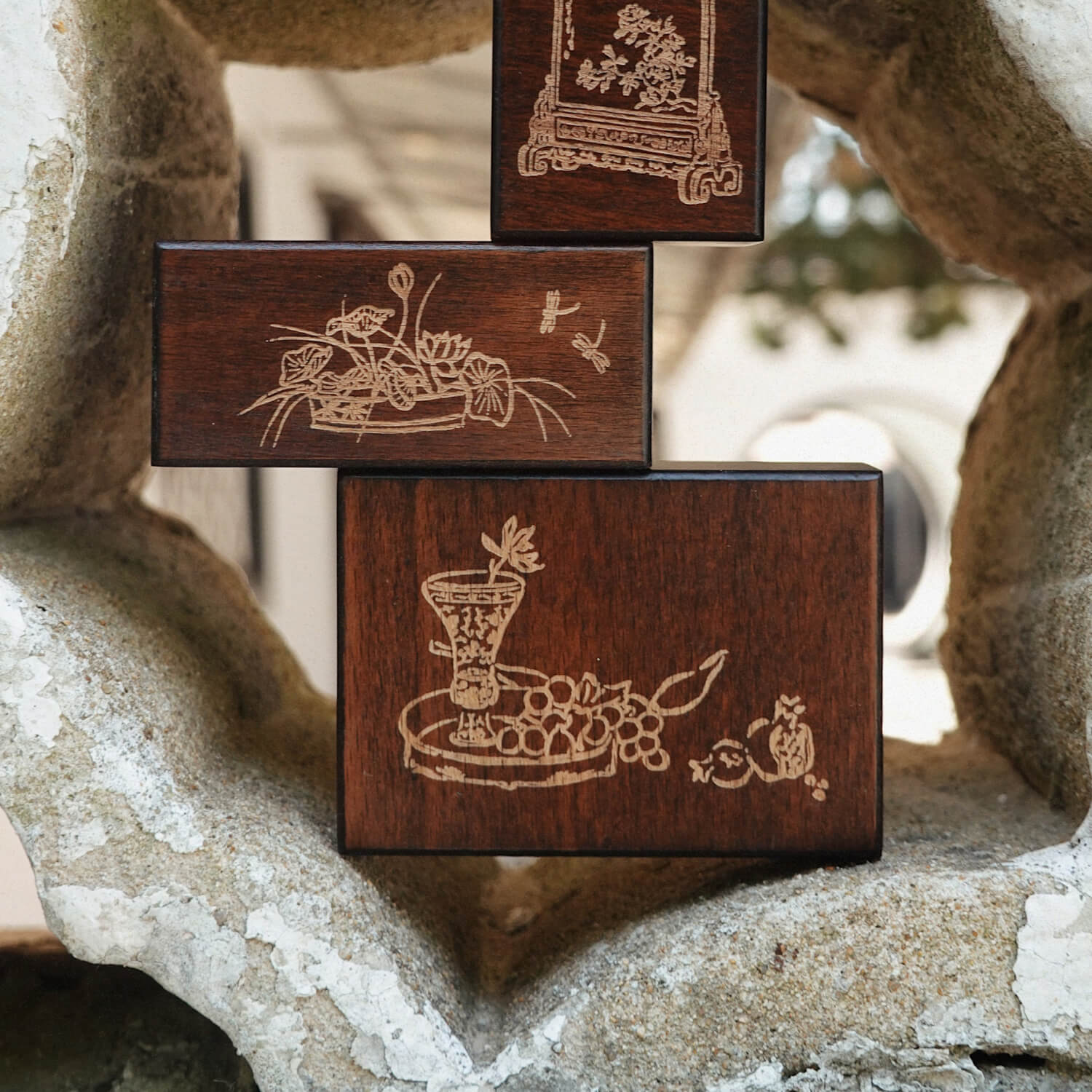Square Studio Oriental Stamp Set (16 Pieces)