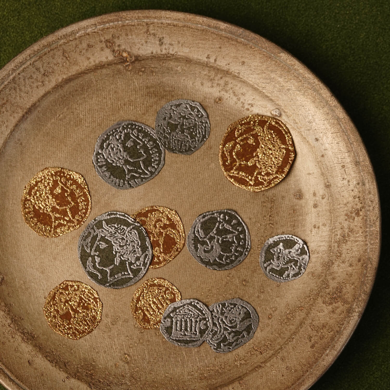 Square Studio Rome Series Wooden Stamp Set – Roman Coins
