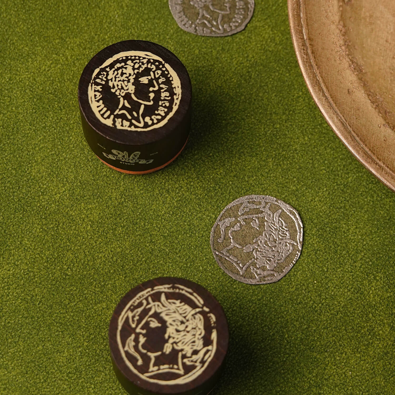 Square Studio Rome Series Wooden Stamp Set – Roman Coins