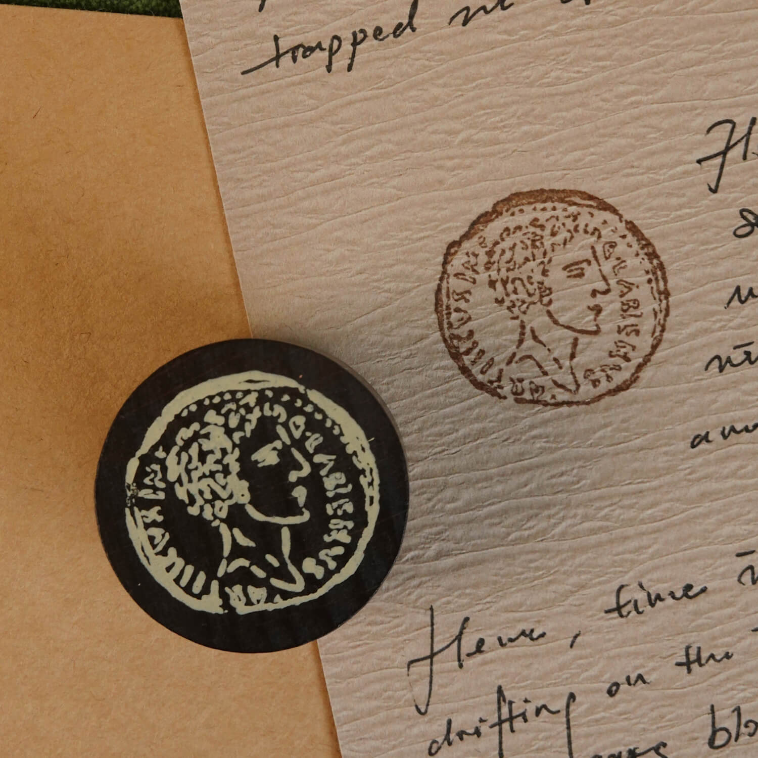 Square Studio Rome Series Wooden Stamp Set – Roman Coins