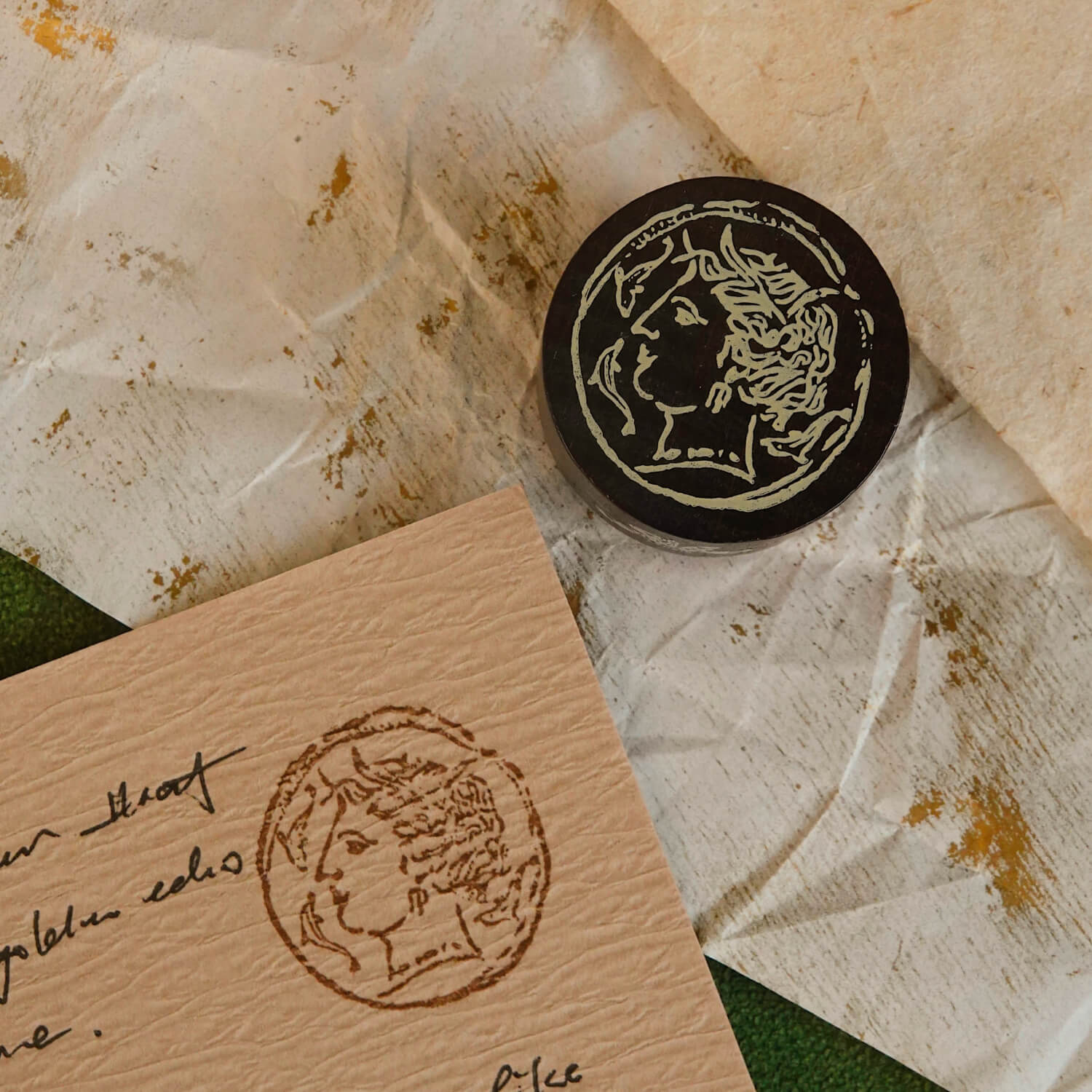 Square Studio Rome Series Wooden Stamp Set – Roman Coins
