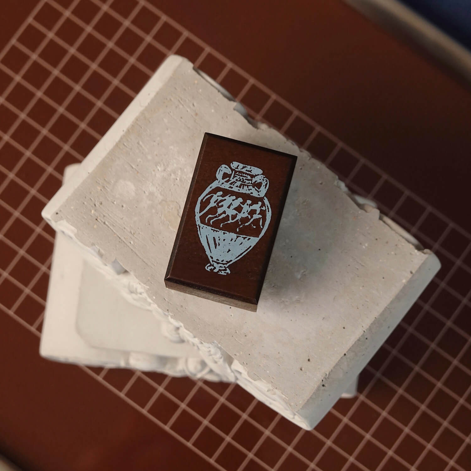 Square Studio Rome Series Wooden Stamp Set – Roman Pottery Jars
