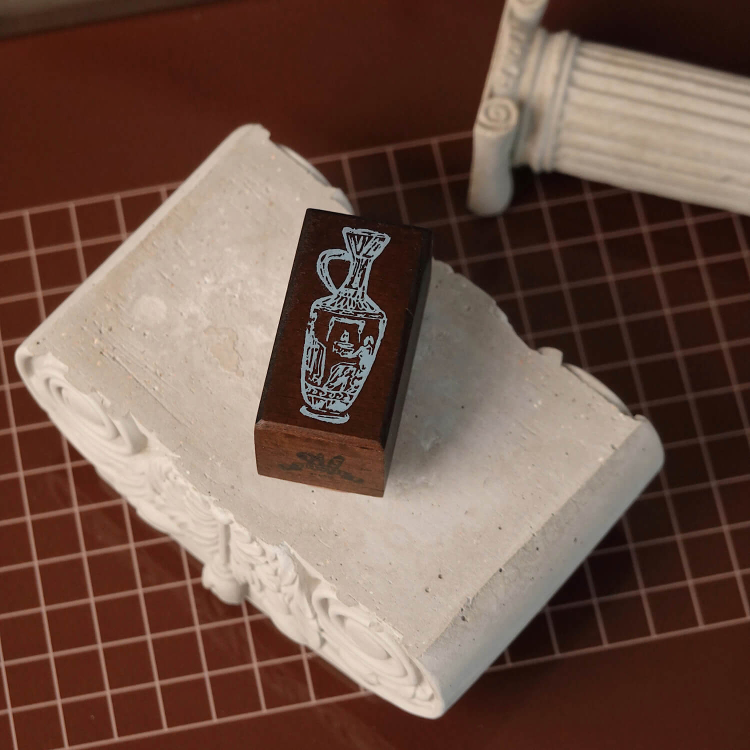 Square Studio Rome Series Wooden Stamp Set – Roman Pottery Jars