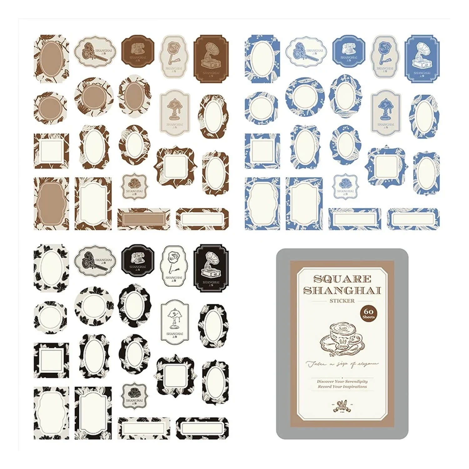 Square Studio Writable Label Sticker Tin Box