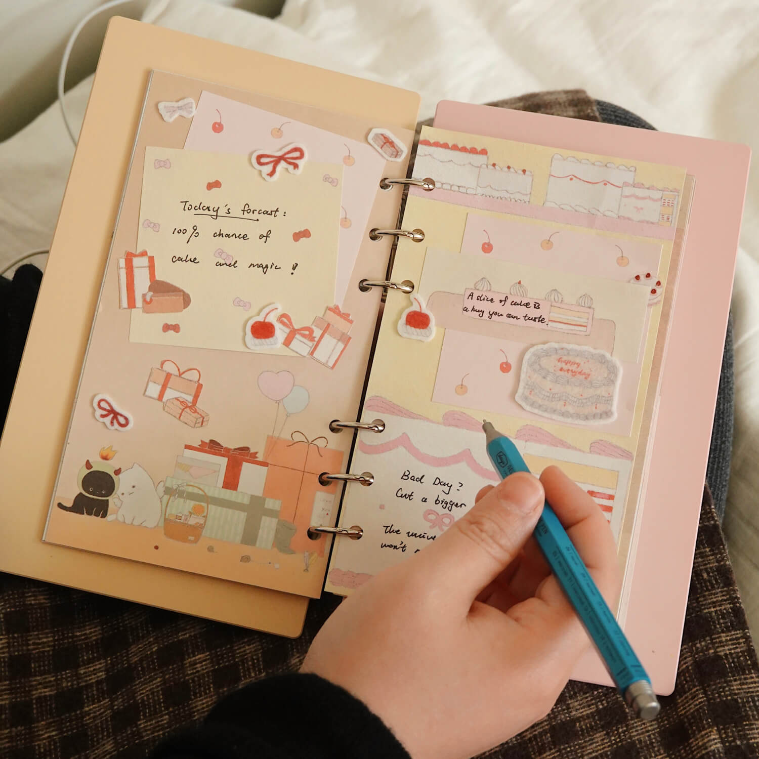 Square Studio x Pige A6 Personal Ring Planner Refill – Illustrated Pages