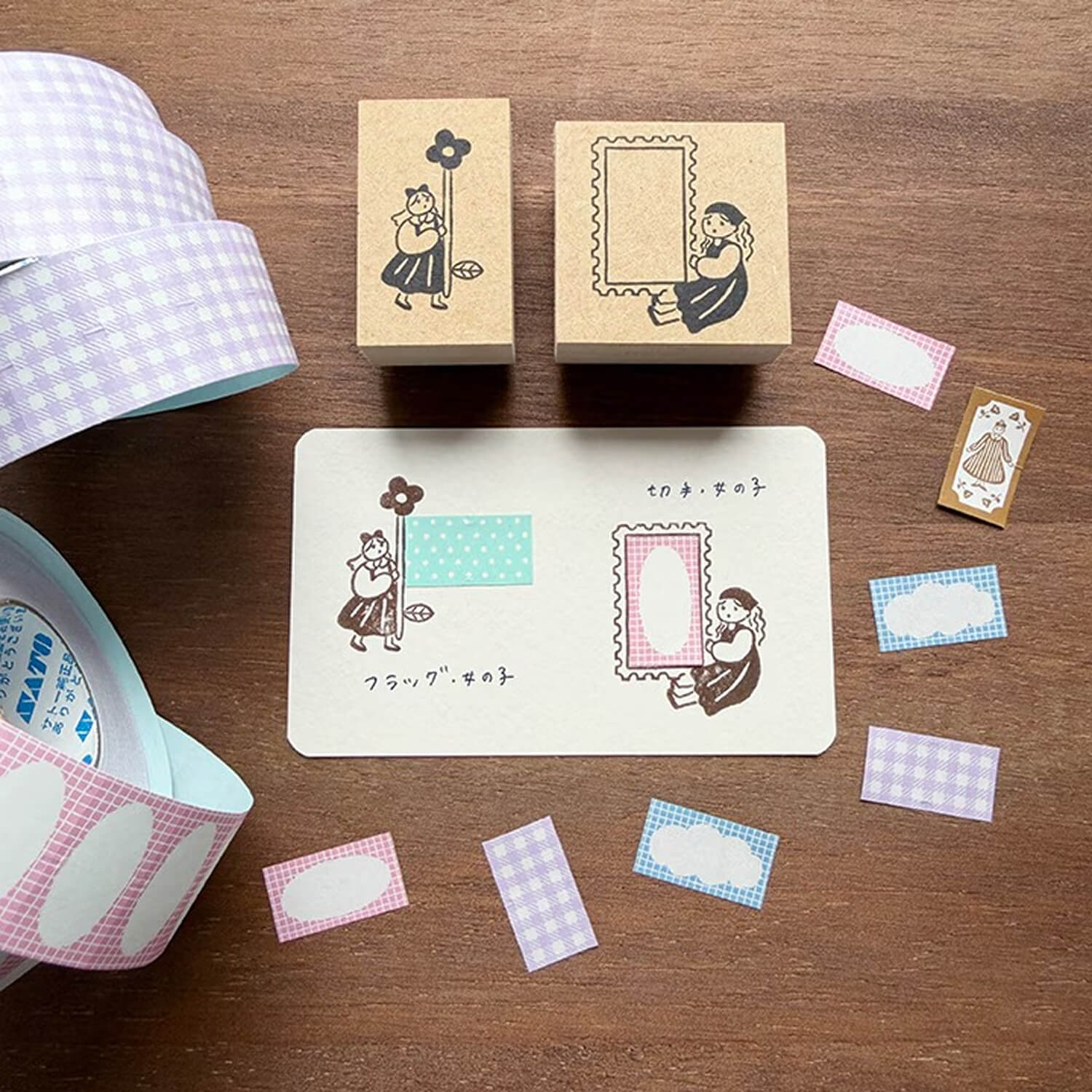 Stamp Marche Label Companion Stamp – Postage Frame Girl
