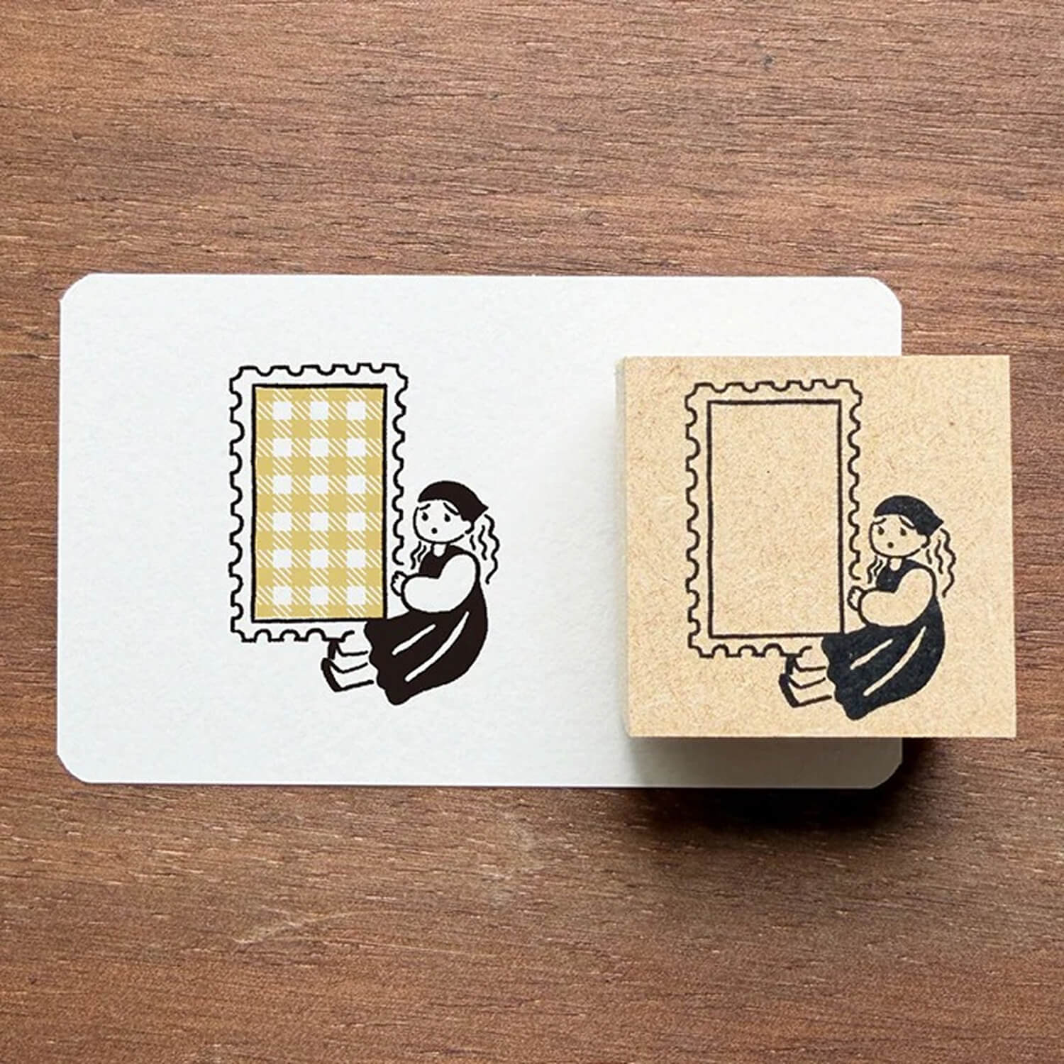 Stamp Marche Label Companion Stamp – Postage Frame Girl