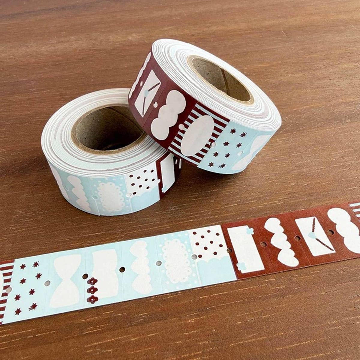 Stamp Marche Label Stickers – POPMix Brown × Blue
