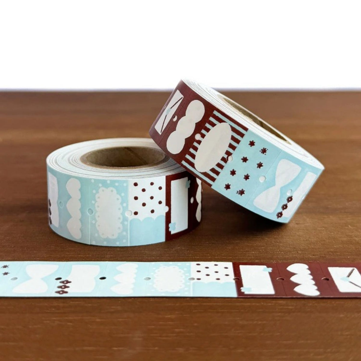 Stamp Marche Label Stickers – POPMix Brown × Blue