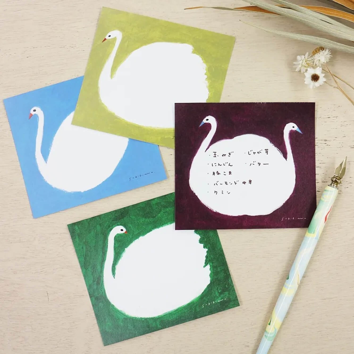 Subikiawa. Block Memo Pad – Swan Notebook