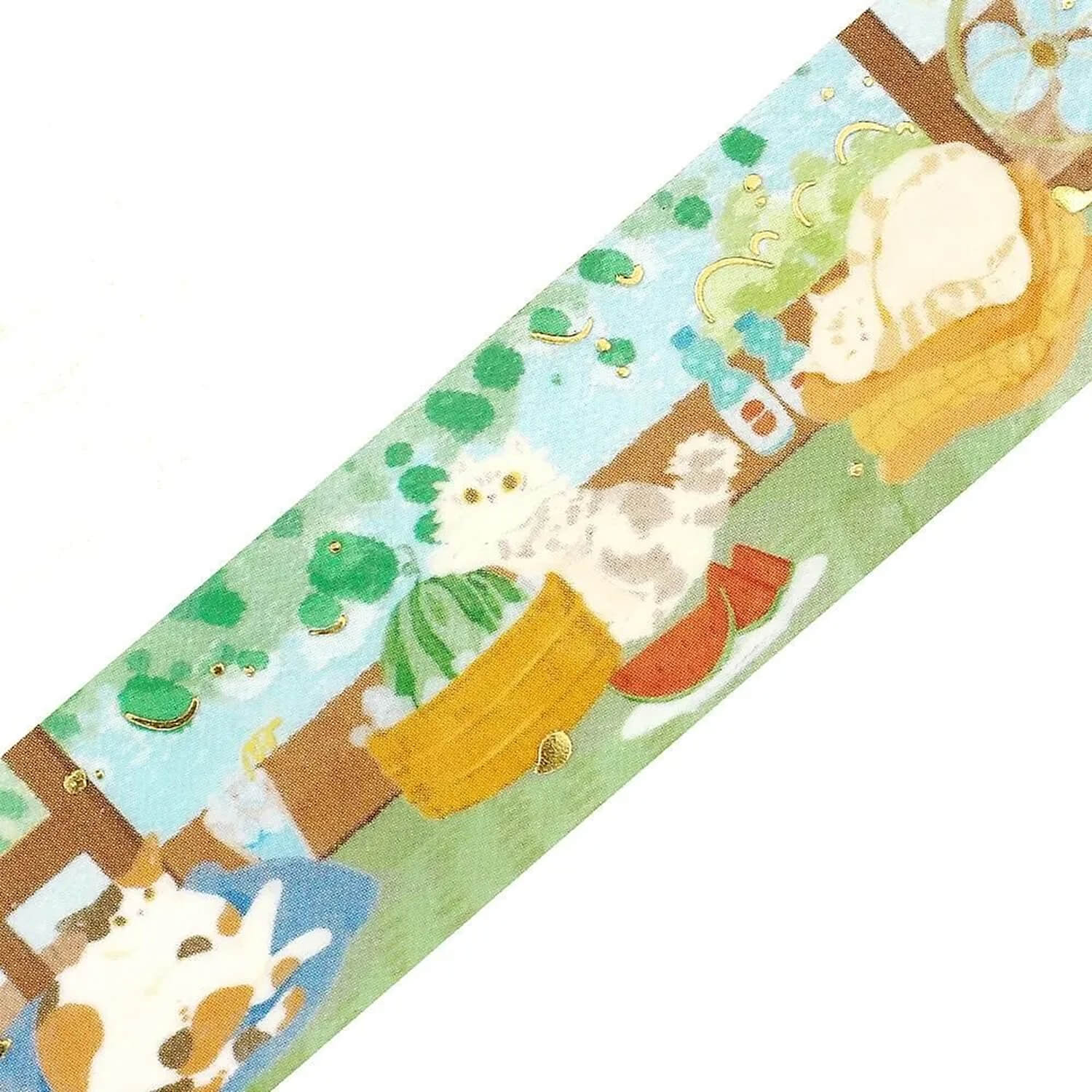 (Summer Limited) BGM Foil Masking Tape – Cats' Summer Vacation