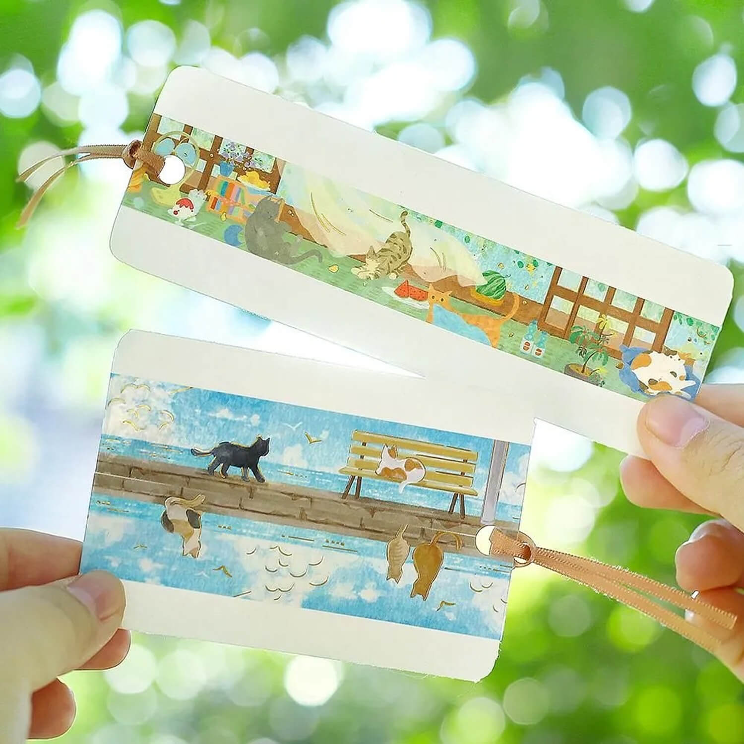 (Summer Limited) BGM Foil Masking Tape – Cats' Summer Vacation