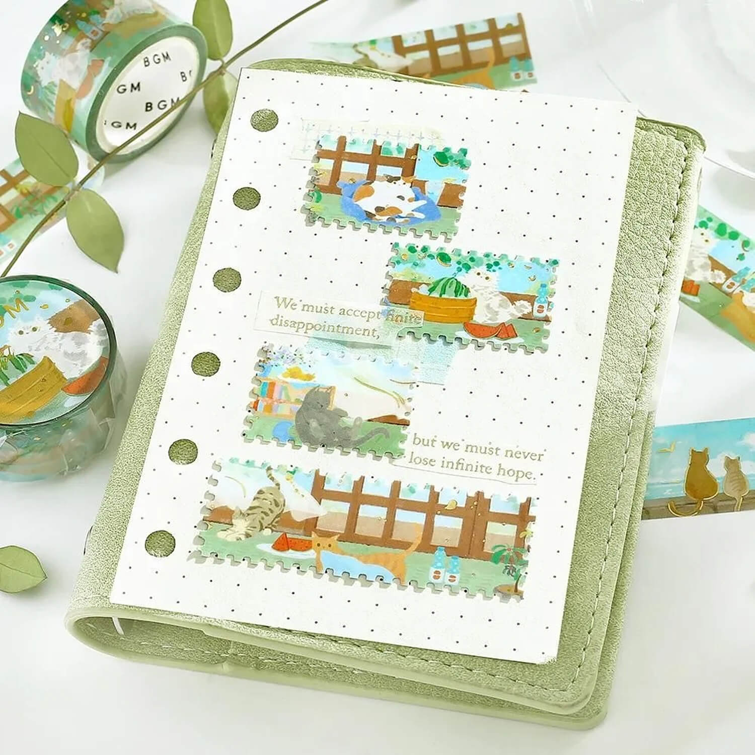 (Summer Limited) BGM Foil Masking Tape – Cats' Summer Vacation