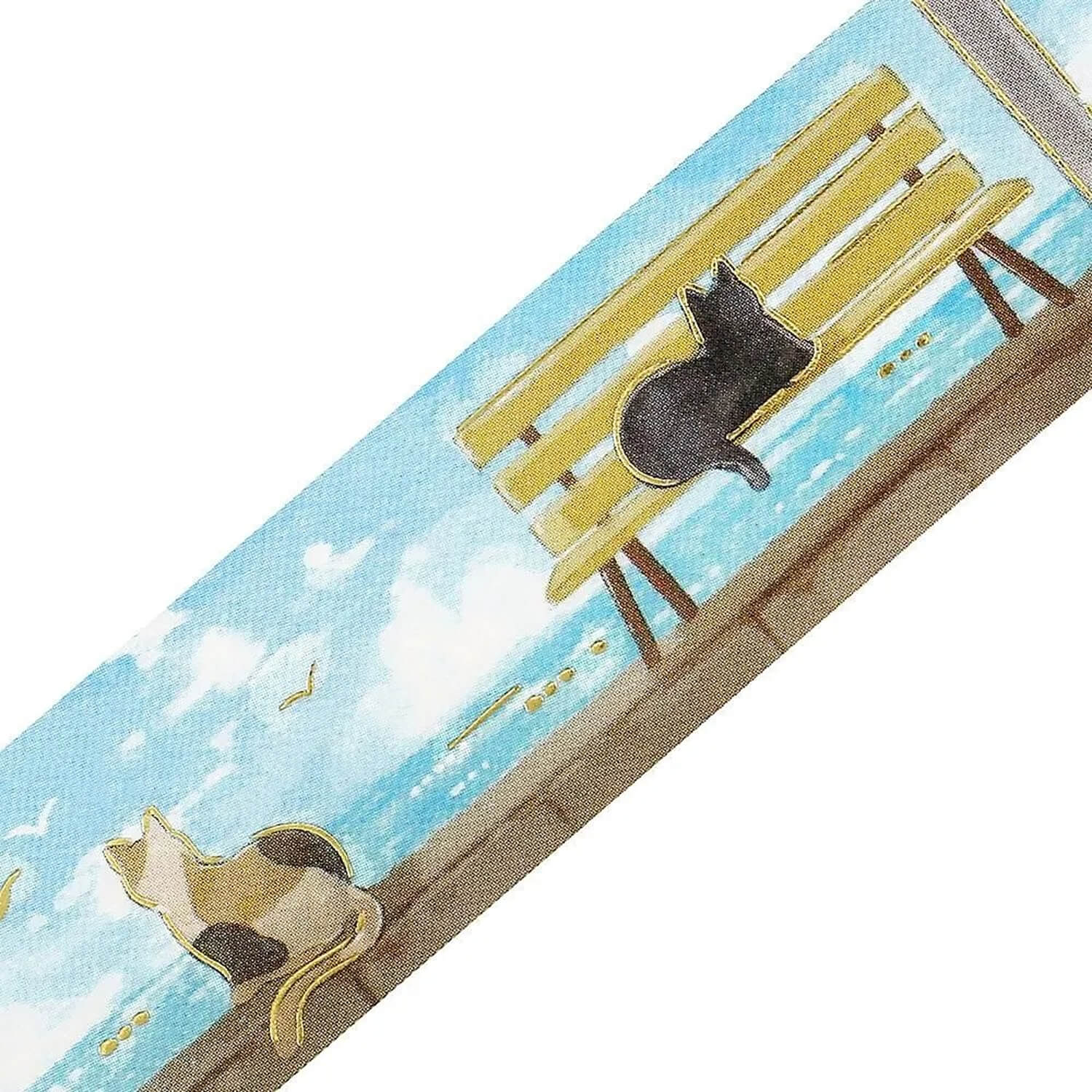 (Summer Limited) BGM Foil Masking Tape – Seaside and Cats
