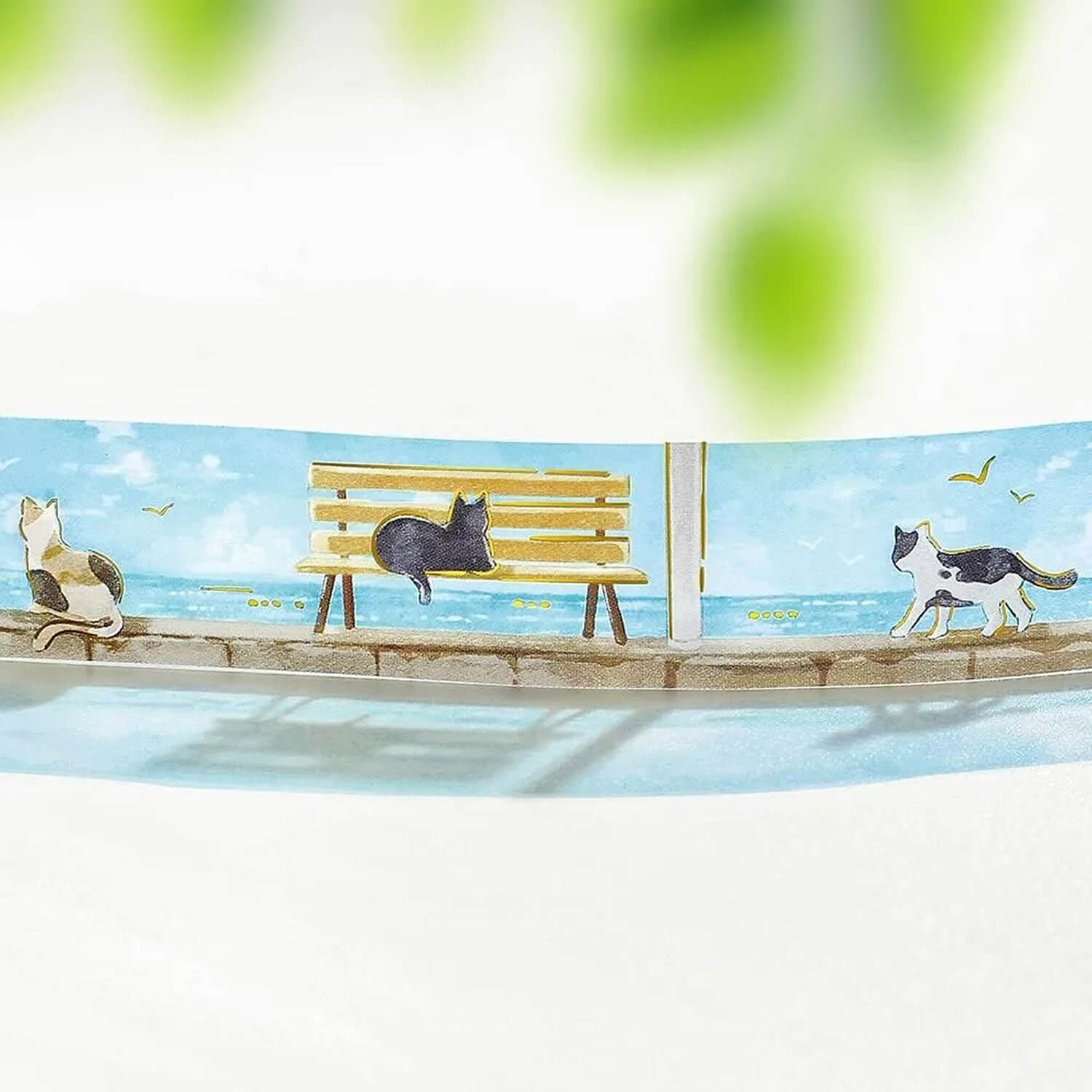(Summer Limited) BGM Foil Masking Tape – Seaside and Cats