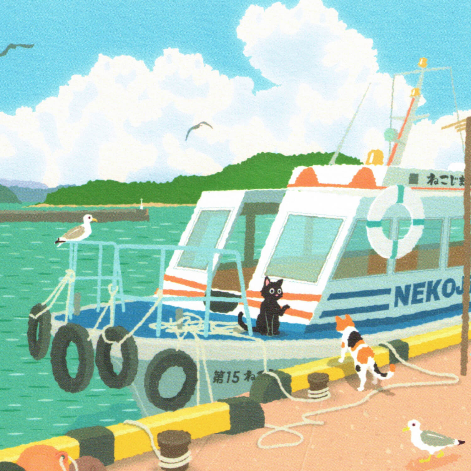 Tabineko Summer Postcard – Crossing to the Island