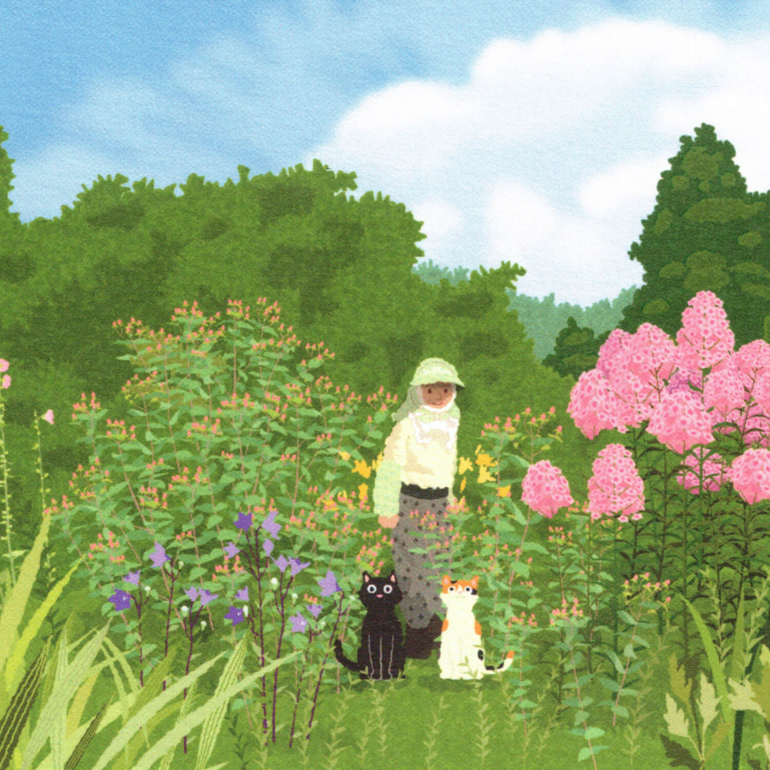 Tabineko Summer Postcard – Vegetable Garden