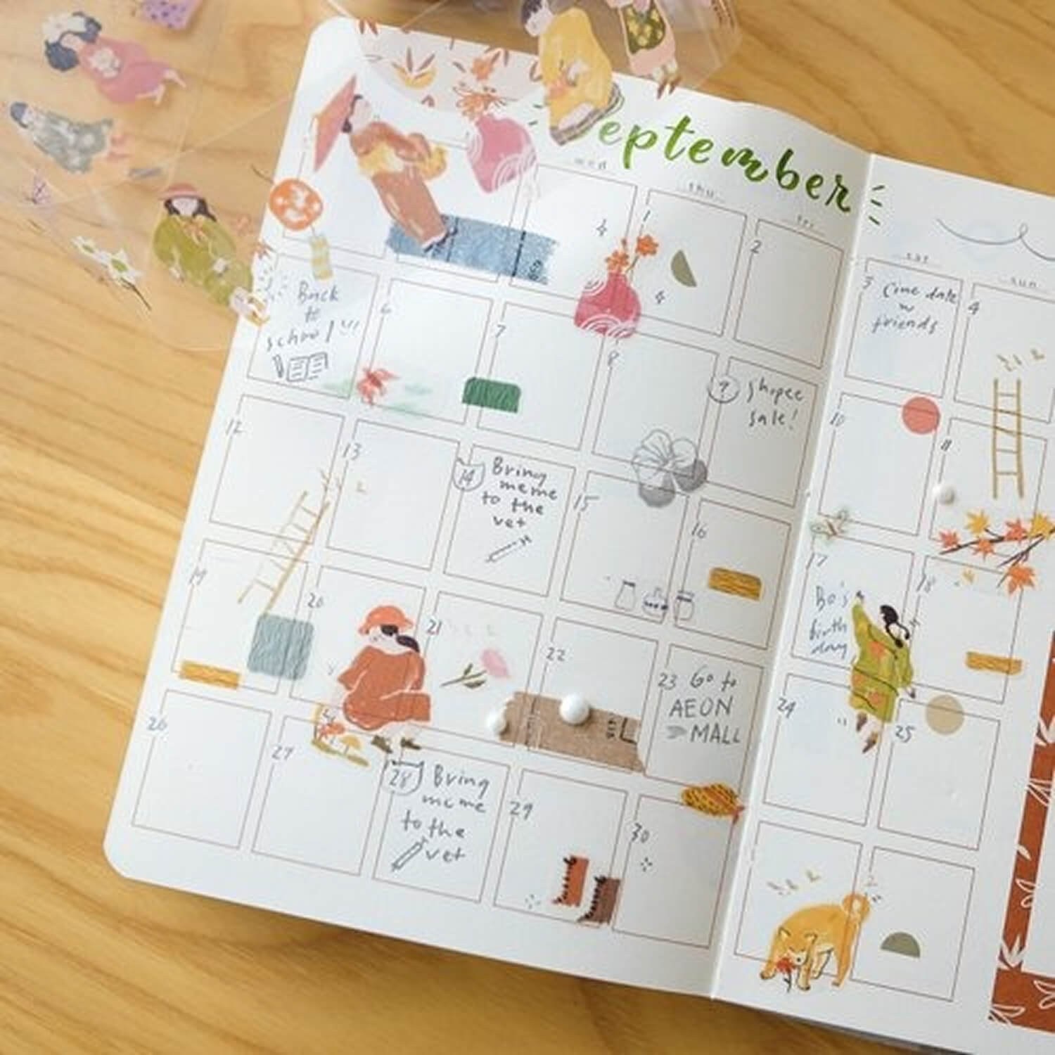 Teayou Kiss-Cut PET Tape – Autumn Fairies