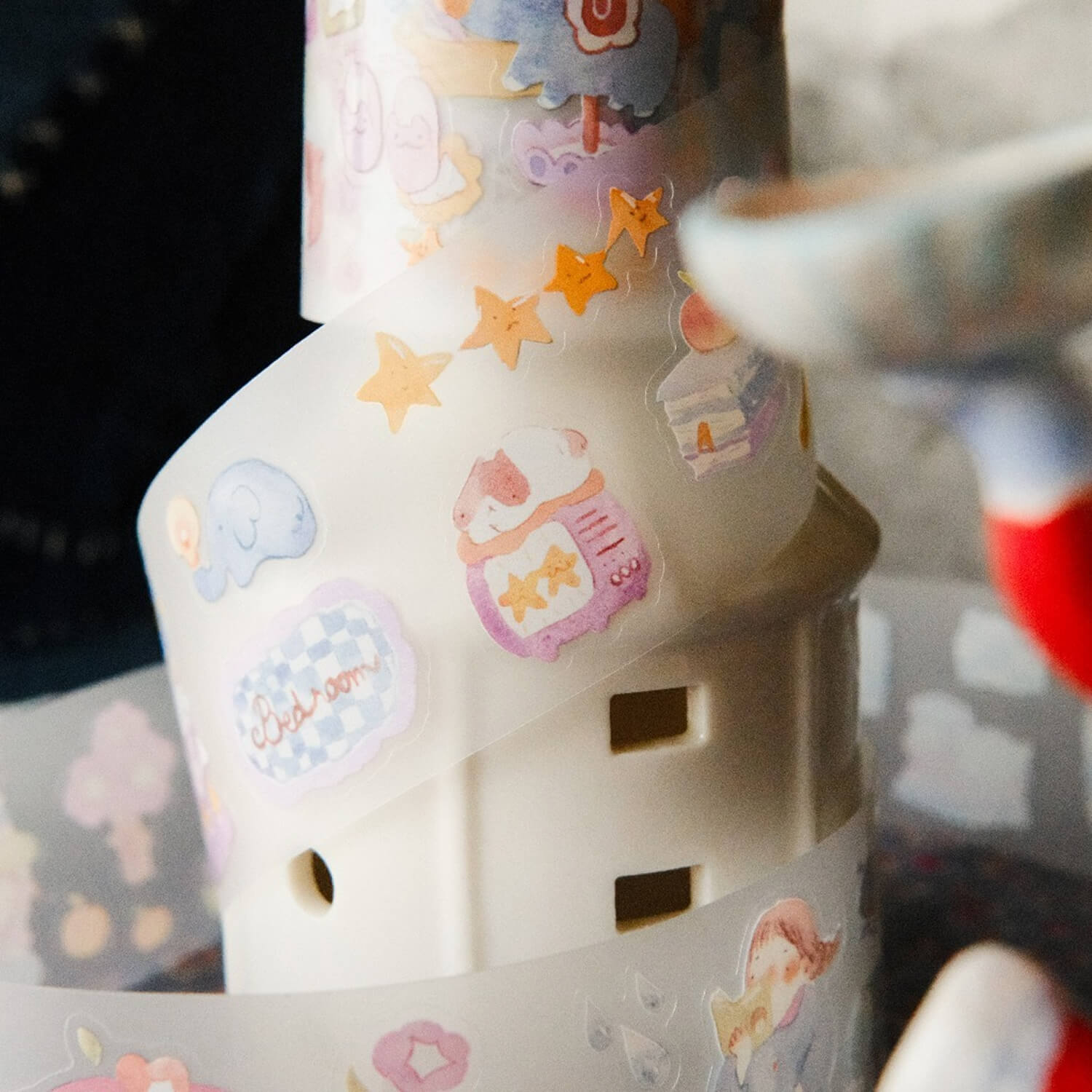 Teayou Kiss-Cut PET Tape – Reading Sleeping