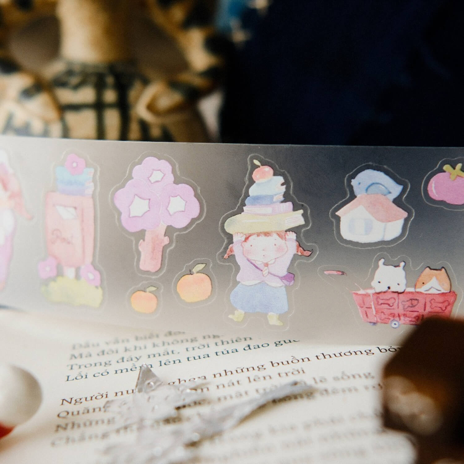 Teayou Kiss-Cut PET Tape – Reading Sleeping