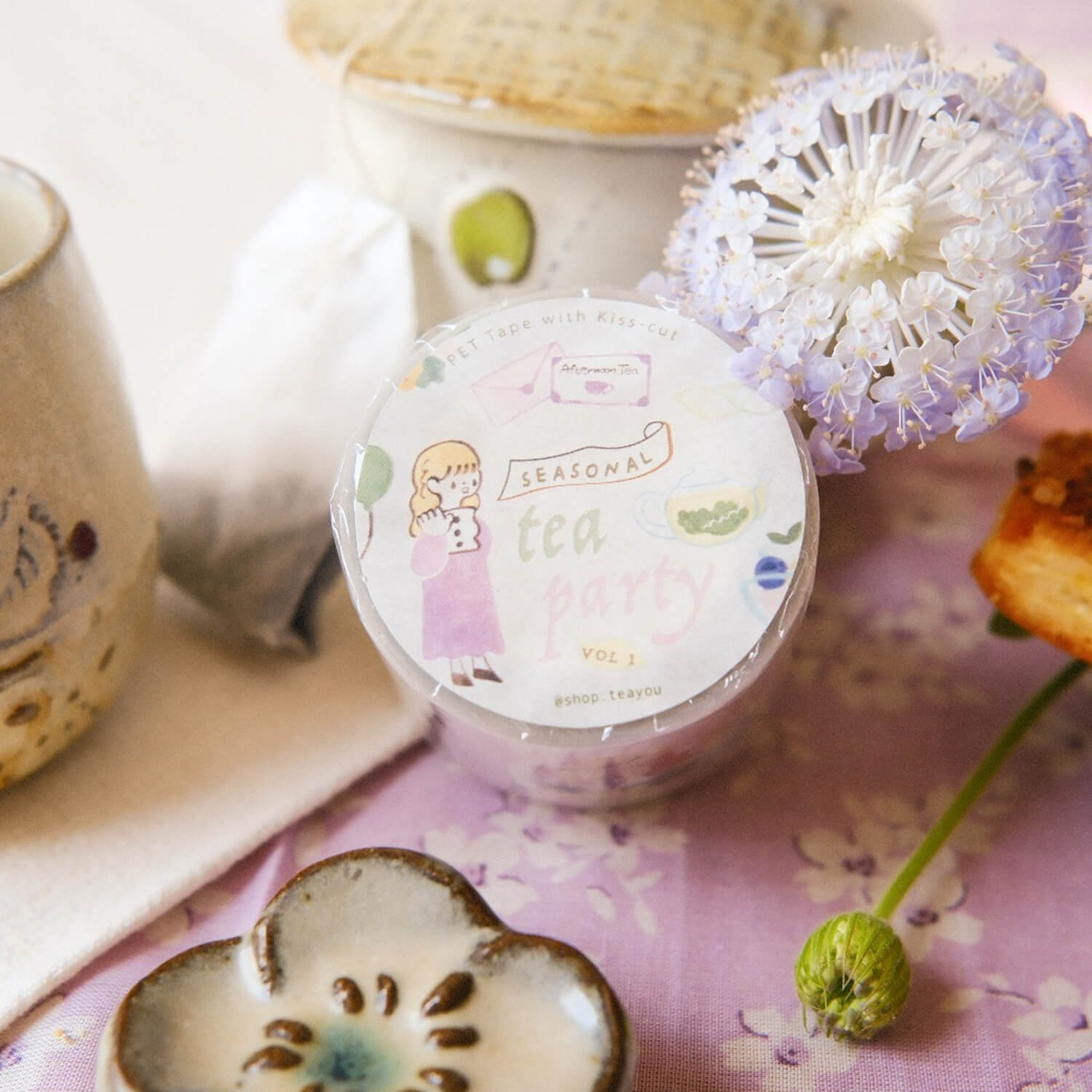 Teayou Kiss-Cut PET Tape – Seasonal Tea Party Vol. 1
