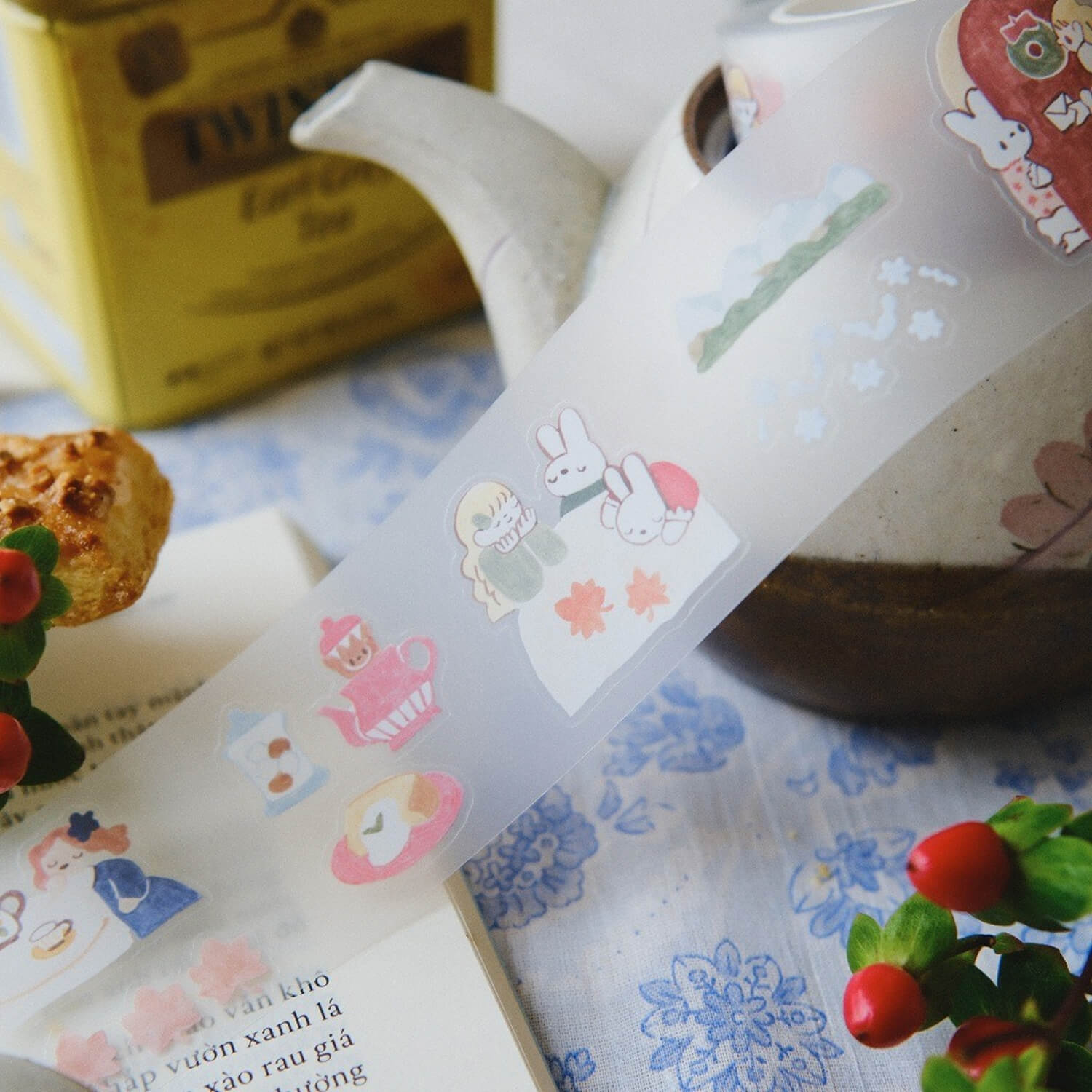 Teayou Kiss-Cut PET Tape – Seasonal Tea Party Vol. 2
