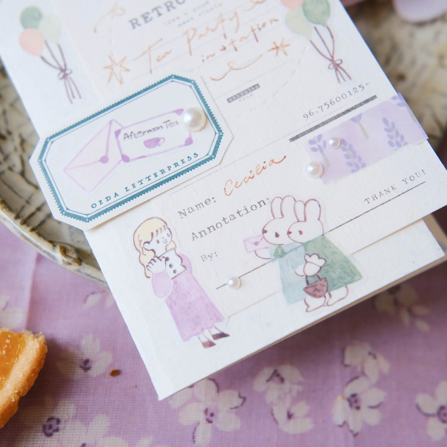 Teayou Kiss-Cut Sticker Book – Seasonal Tea Party Vol. 1