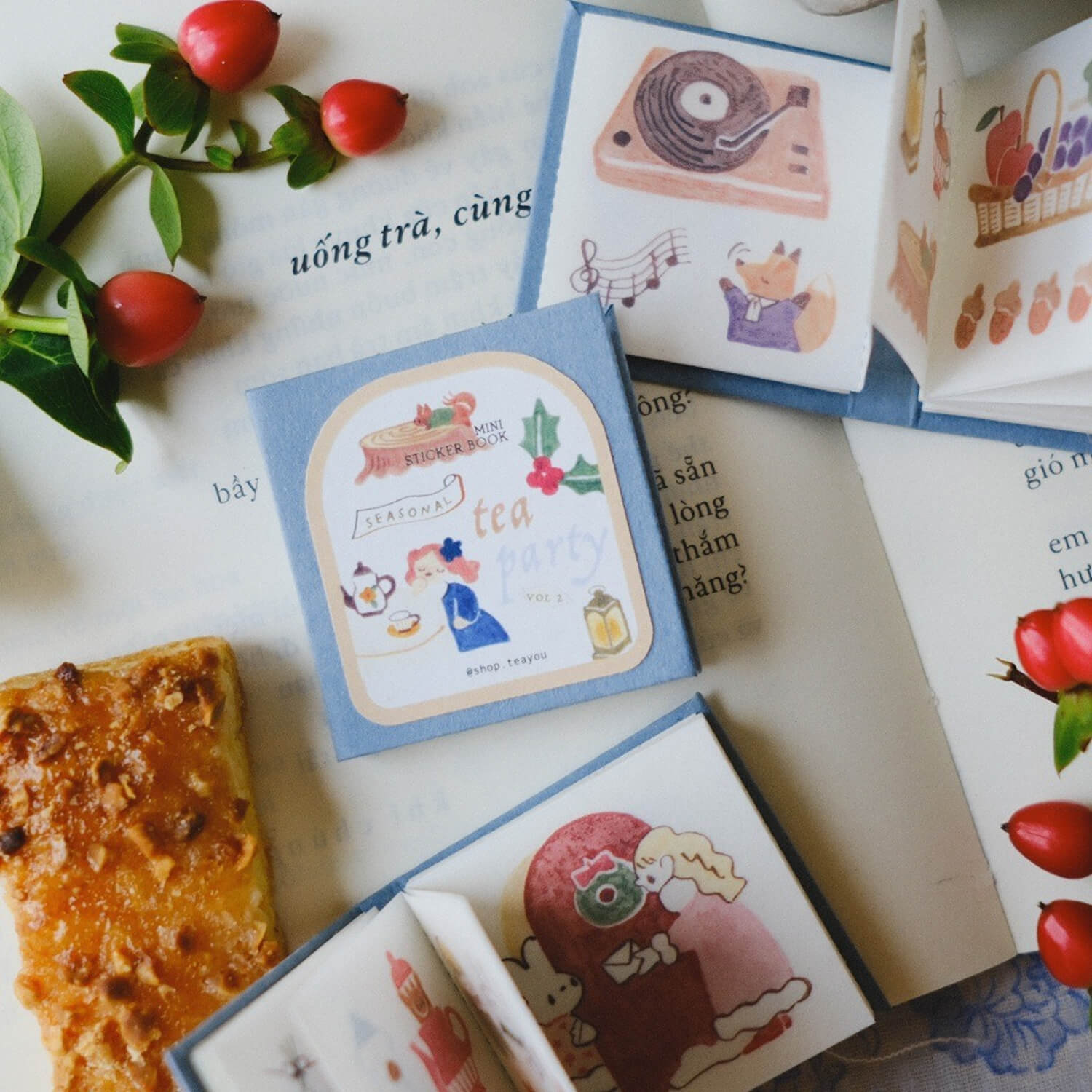 Teayou Kiss-Cut Sticker Book – Seasonal Tea Party Vol. 2