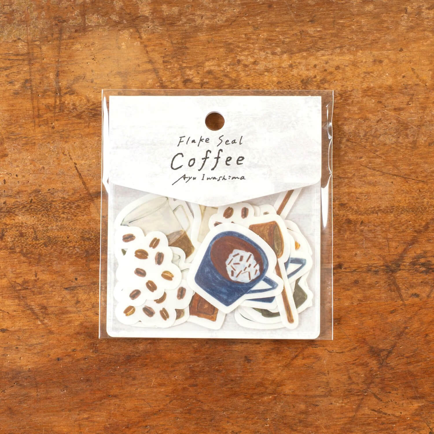Tegamisha x Ayu Iwashima Flake Stickers – Coffee